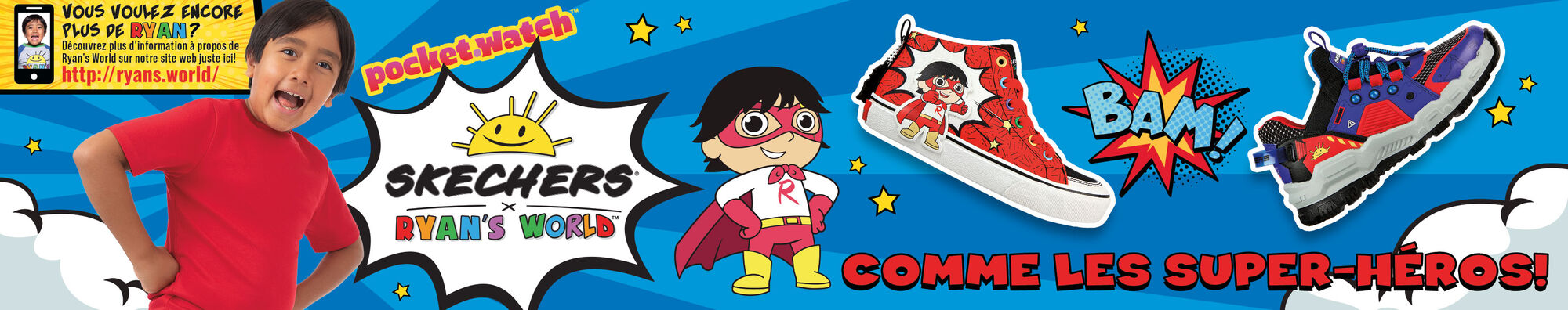 Vous voulez encore plus de Ryan? D&eacute;couvrez plus d&rsquo;information &agrave; propos de Ryan&rsquo;s World sur notre site web juste ici! Comme les Super-H&eacute;ros!