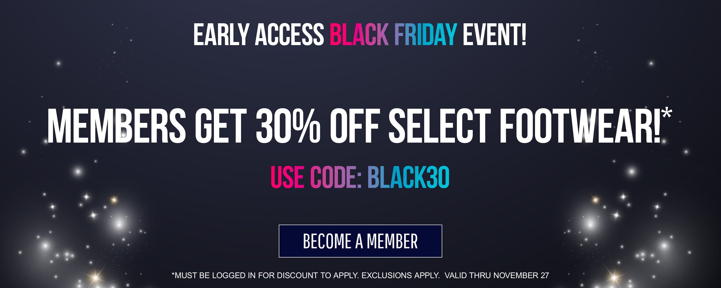 Skechers Early Access Black Friday Event