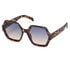 Oversized Geometric Sunglasses, BROWN / MULTI, swatch