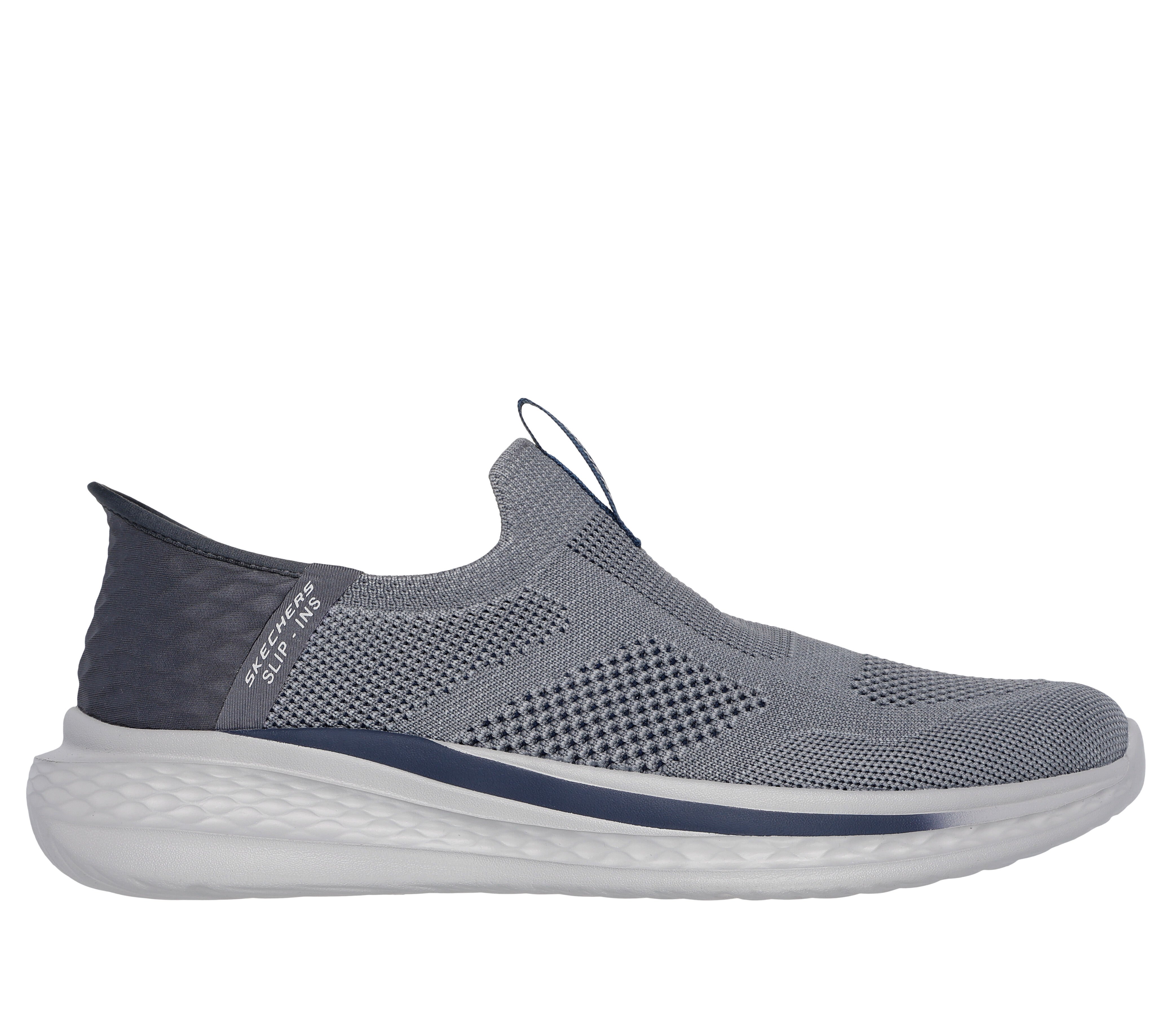 Skechers Men s Slip ins Relaxed Fit Slade Rusty Sneaker in Gray Size 10.0 Vegan Medium Width Machine Washable