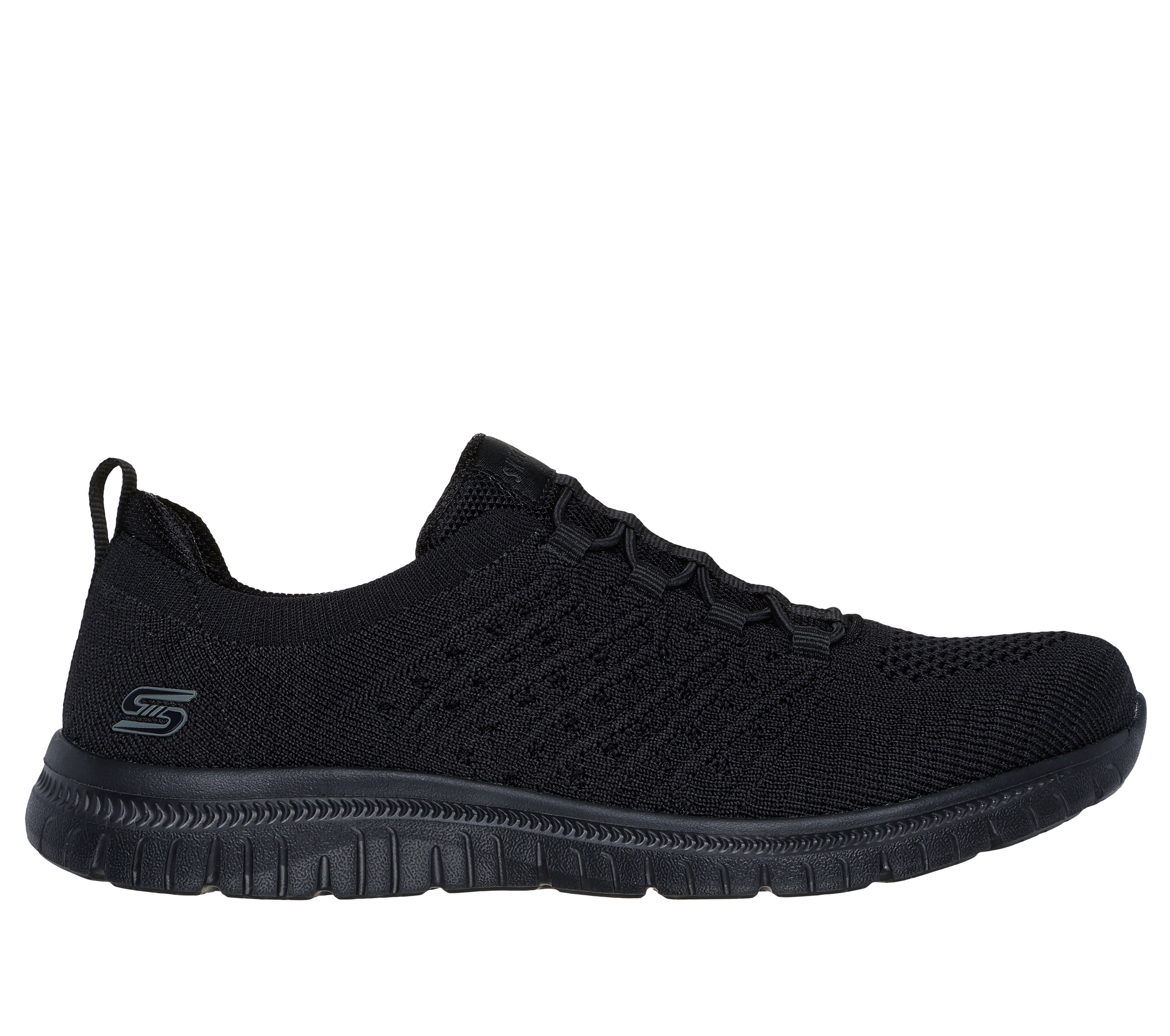 Black skechers women's memory foam shop