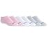 6 Pack Non Terry No Show Socks, PINK / GRAY, swatch