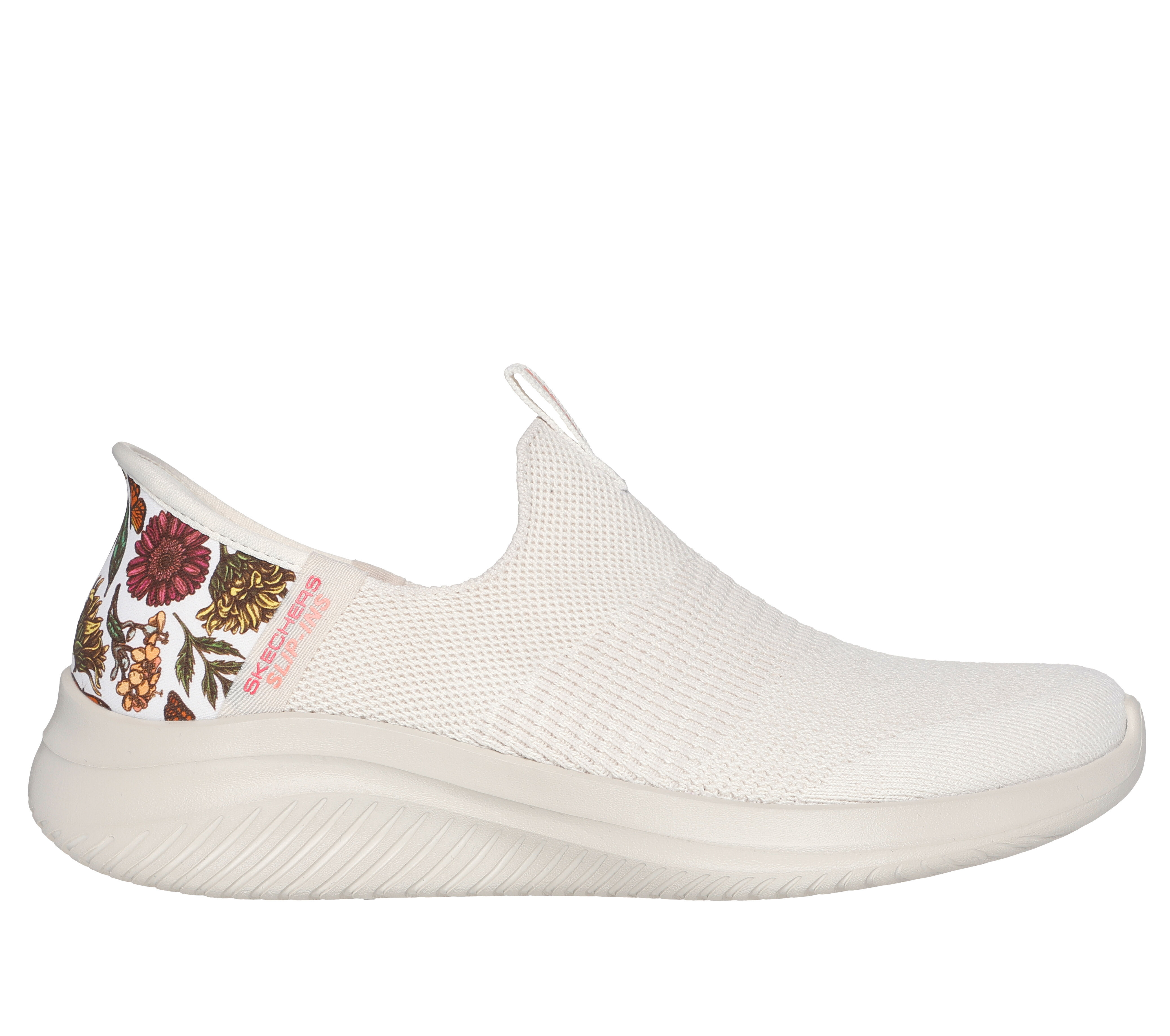 Skechers Women s Slip ins Ultra Flex 3.0 New Wings Sneaker in Natural Size 8.5 Vegan Medium Width Machine Washable