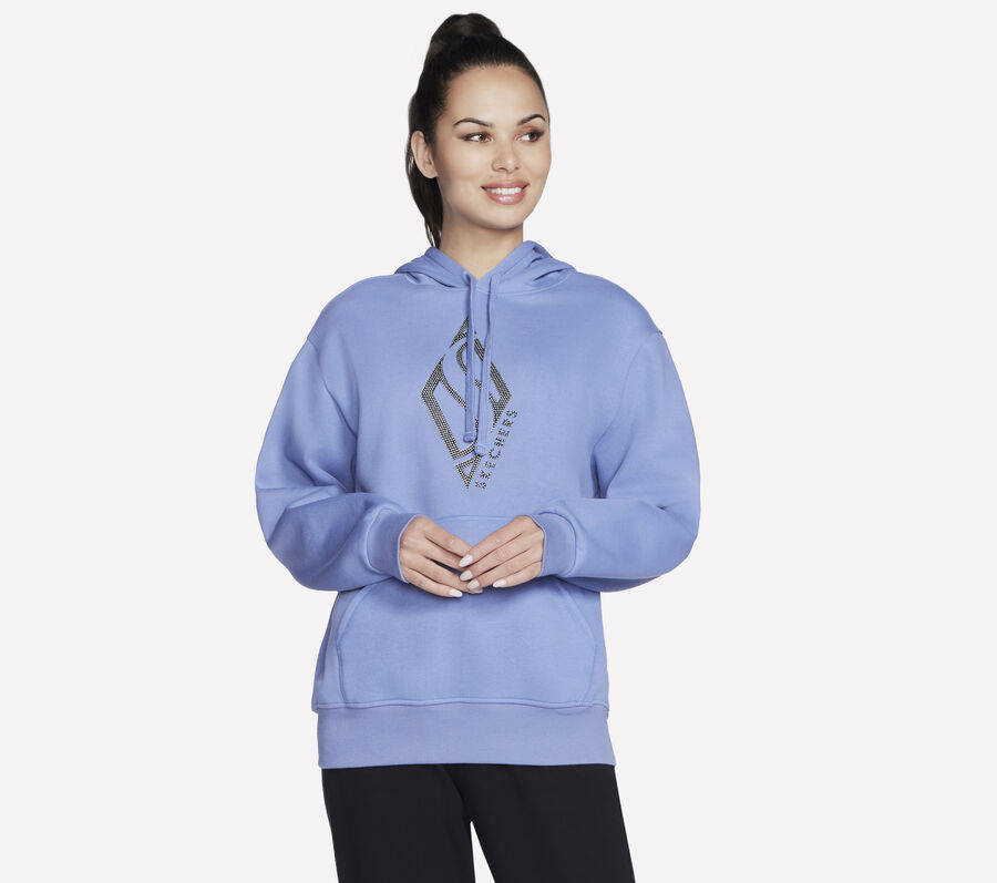 Skech-Sweats Diamond Shine Hoodie, PURPLE / ROSE, largeimage number 0
