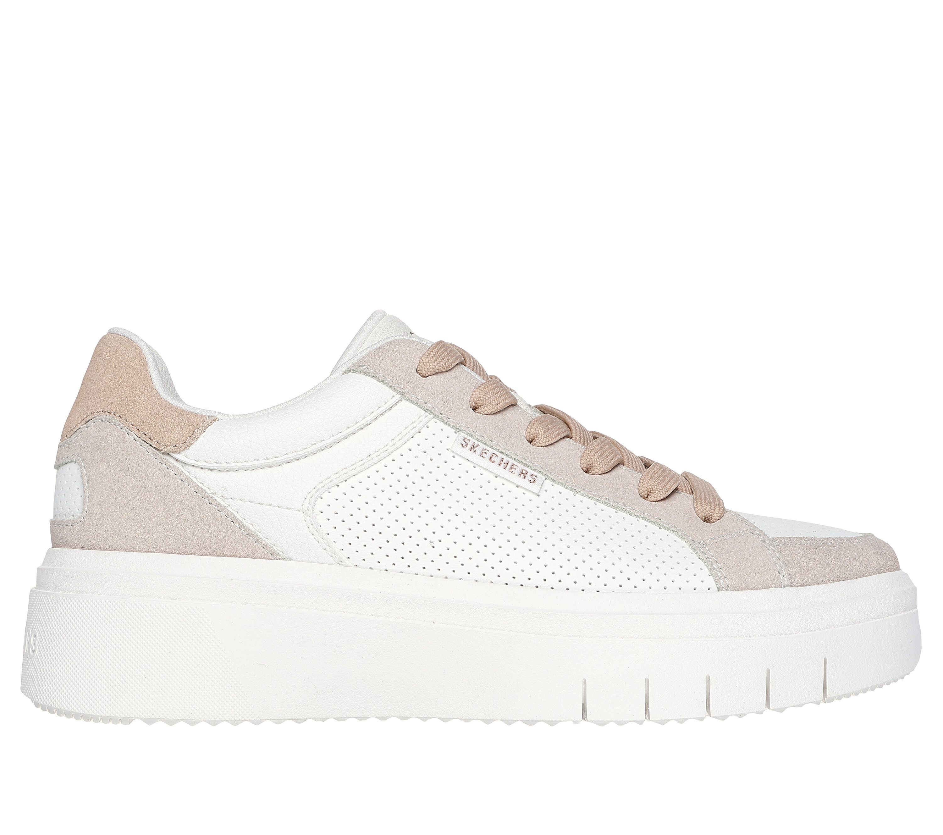 Skechers Women s Street Flex Flossy Sneaker in Taupe Size 10.0 Medium Width