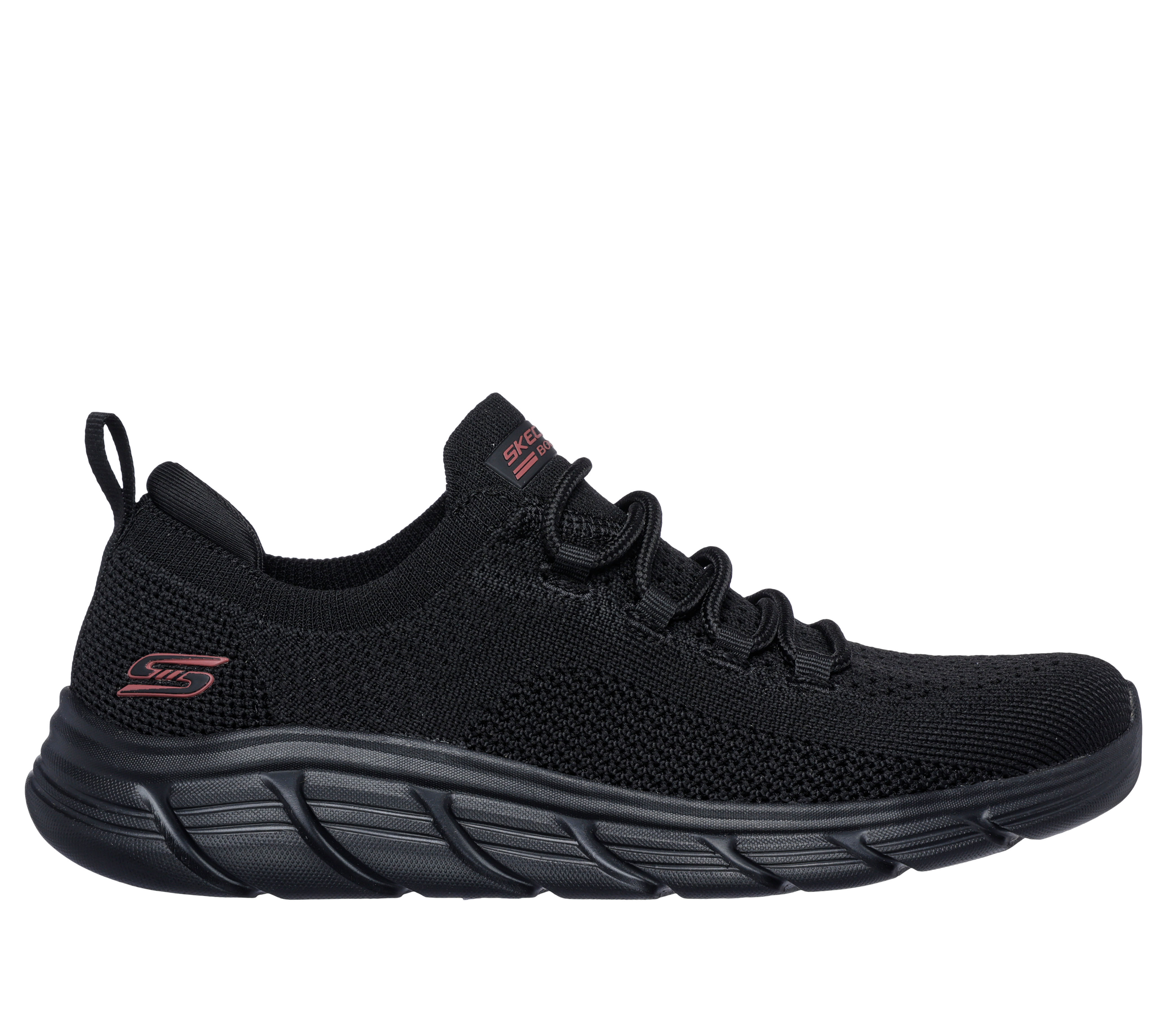 Skechers Women s BOBS Sport B Flex Lo Sneaker in Black Size 7.0 Medium Width Machine Washable