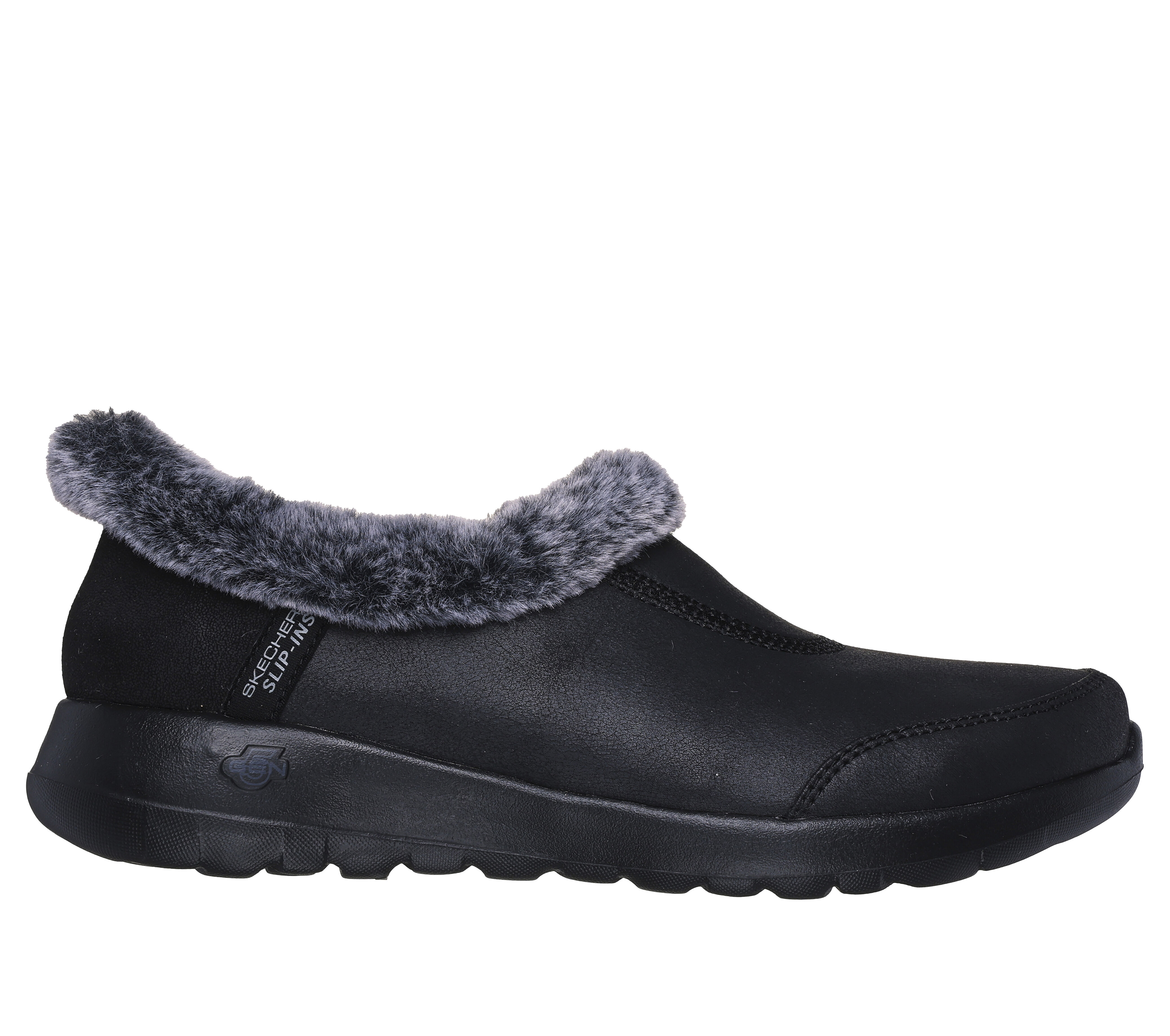 Skechers gowalk 3 suede trainer on sale with faux fur lining