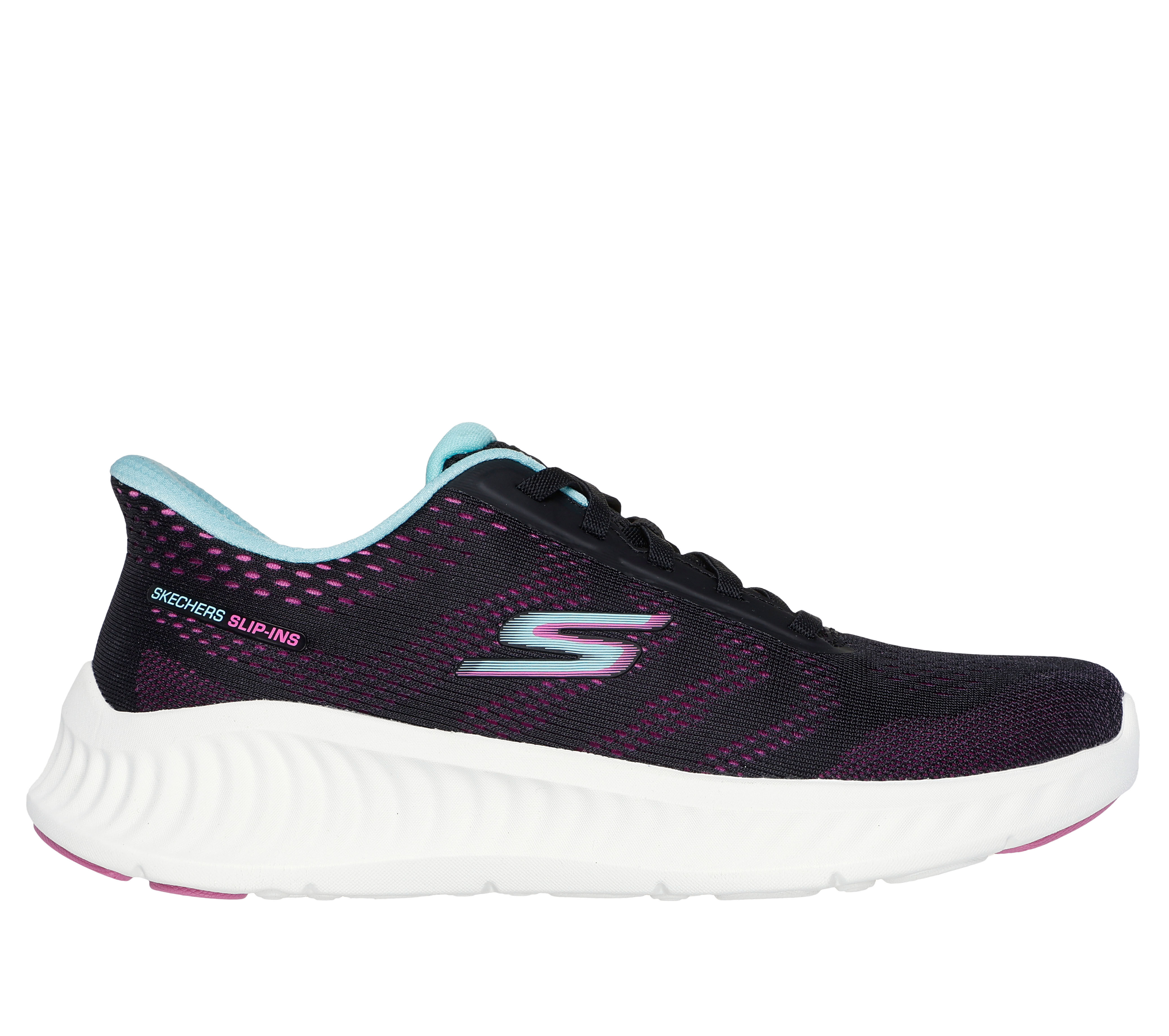 Skechers Women s Slip ins GO WALK Now Khloe Sneaker in Black Purple Size 5.5 Vegan Medium Width Machine Washable