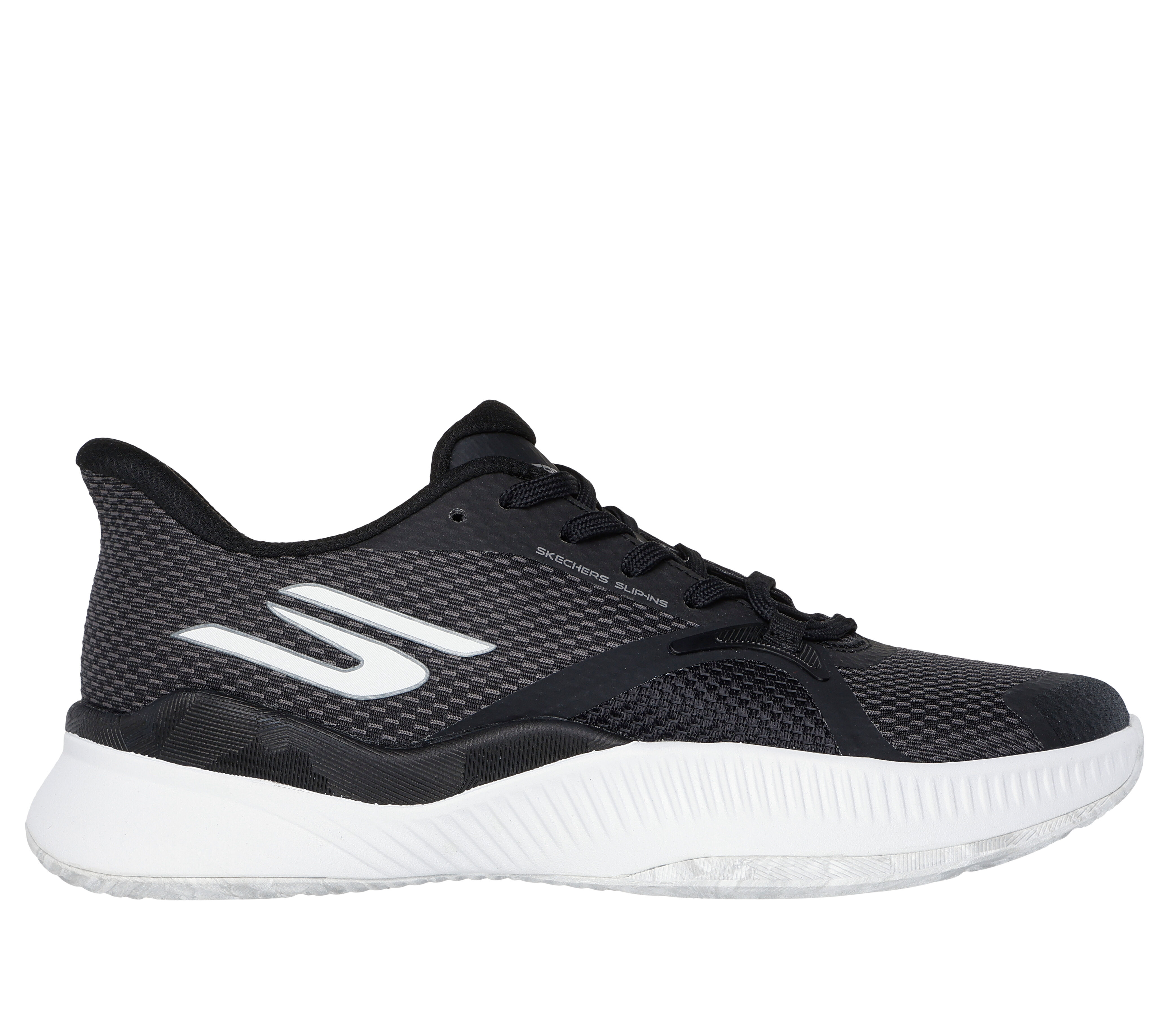 Sketchers black tennis shoes sales