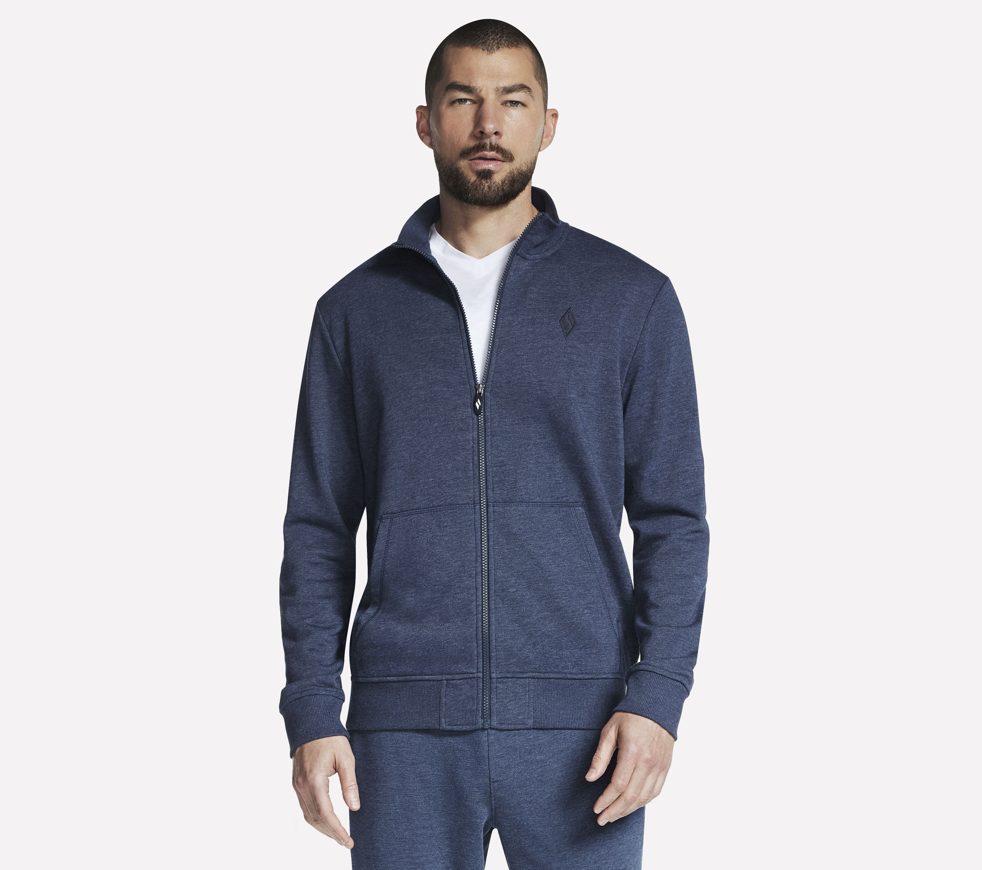 Skechers The Hoodless Hoodie GOwalk Jacket Navy Blue XXL
