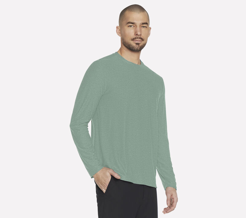 GO DRI All Day Long Sleeve Tee, JAUNE / AQUA, largeimage number 0