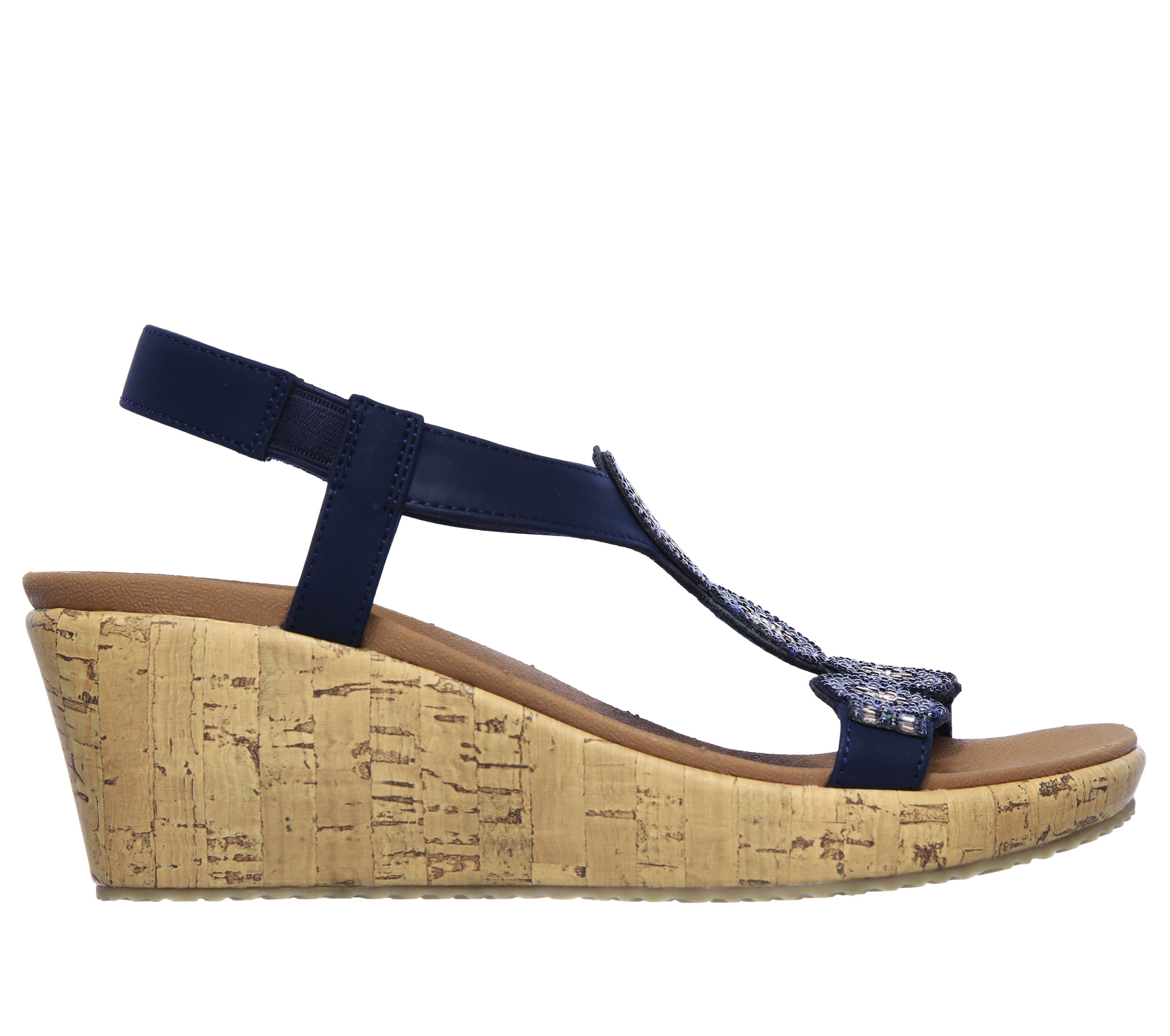 Skechers cork wedge sandals best sale