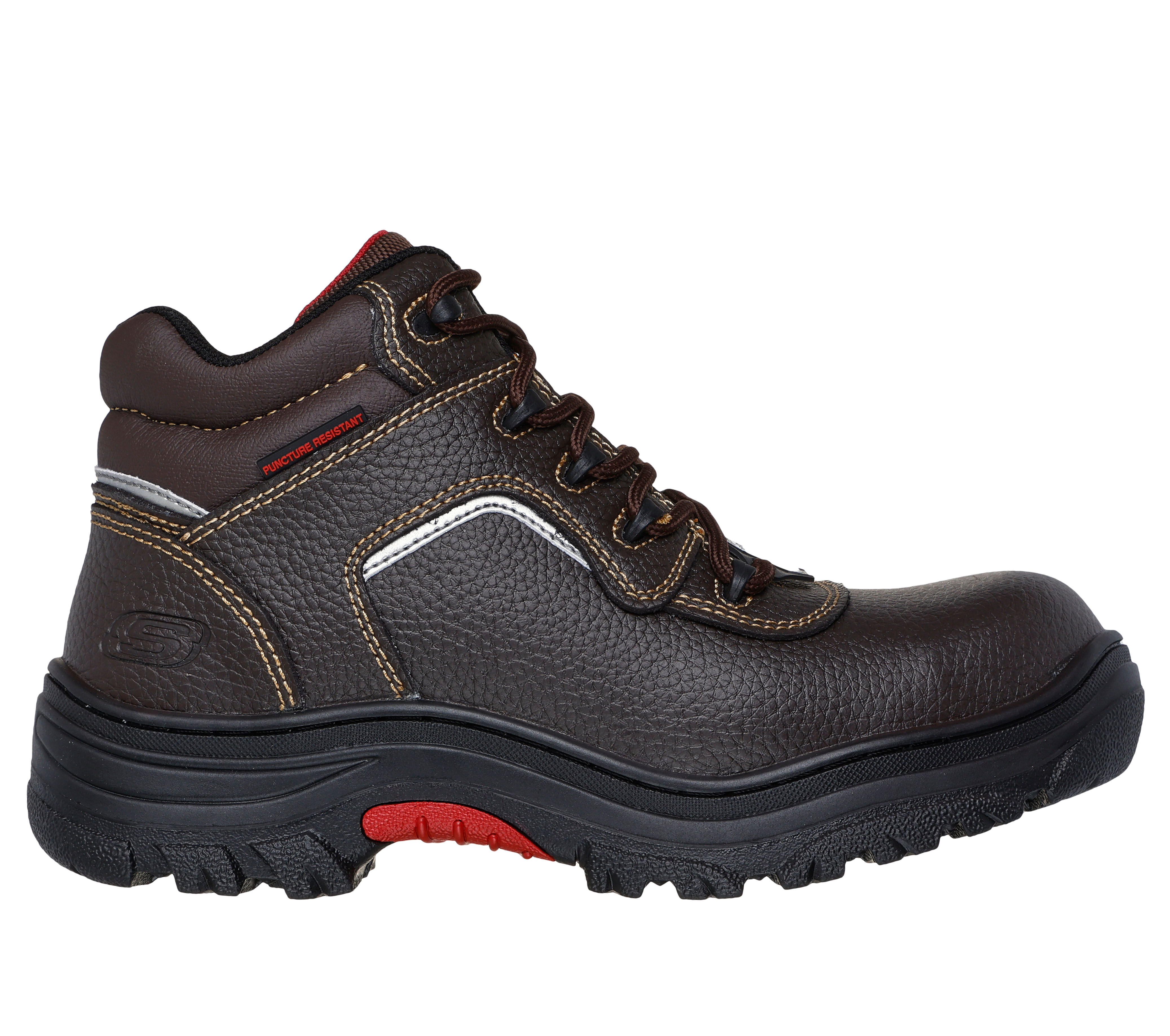 Black skechers work boots top
