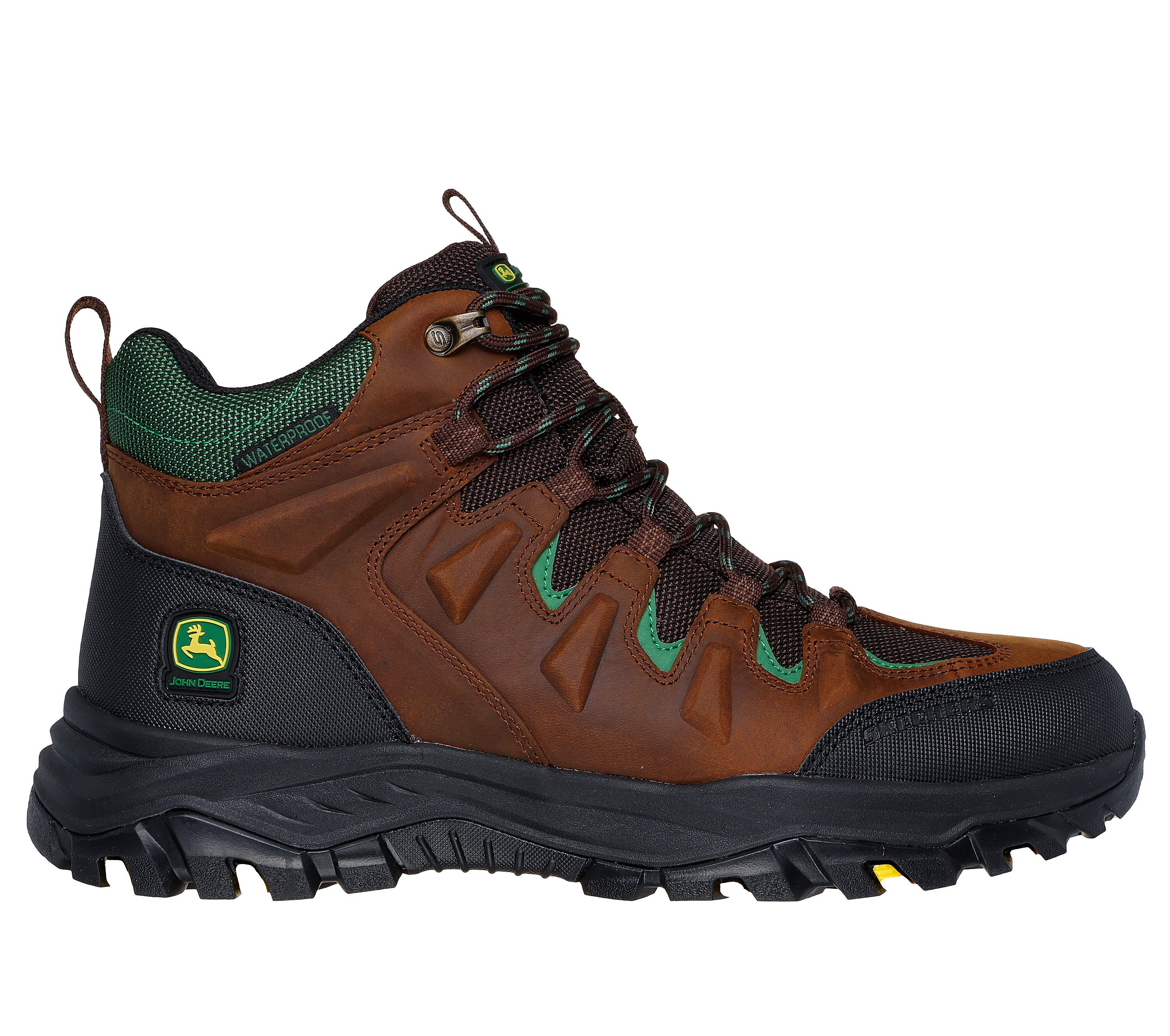 Skechers Men s John Deere Relaxed Fit Rickter Tasker Boots in Brown Size 13.0 Medium Width