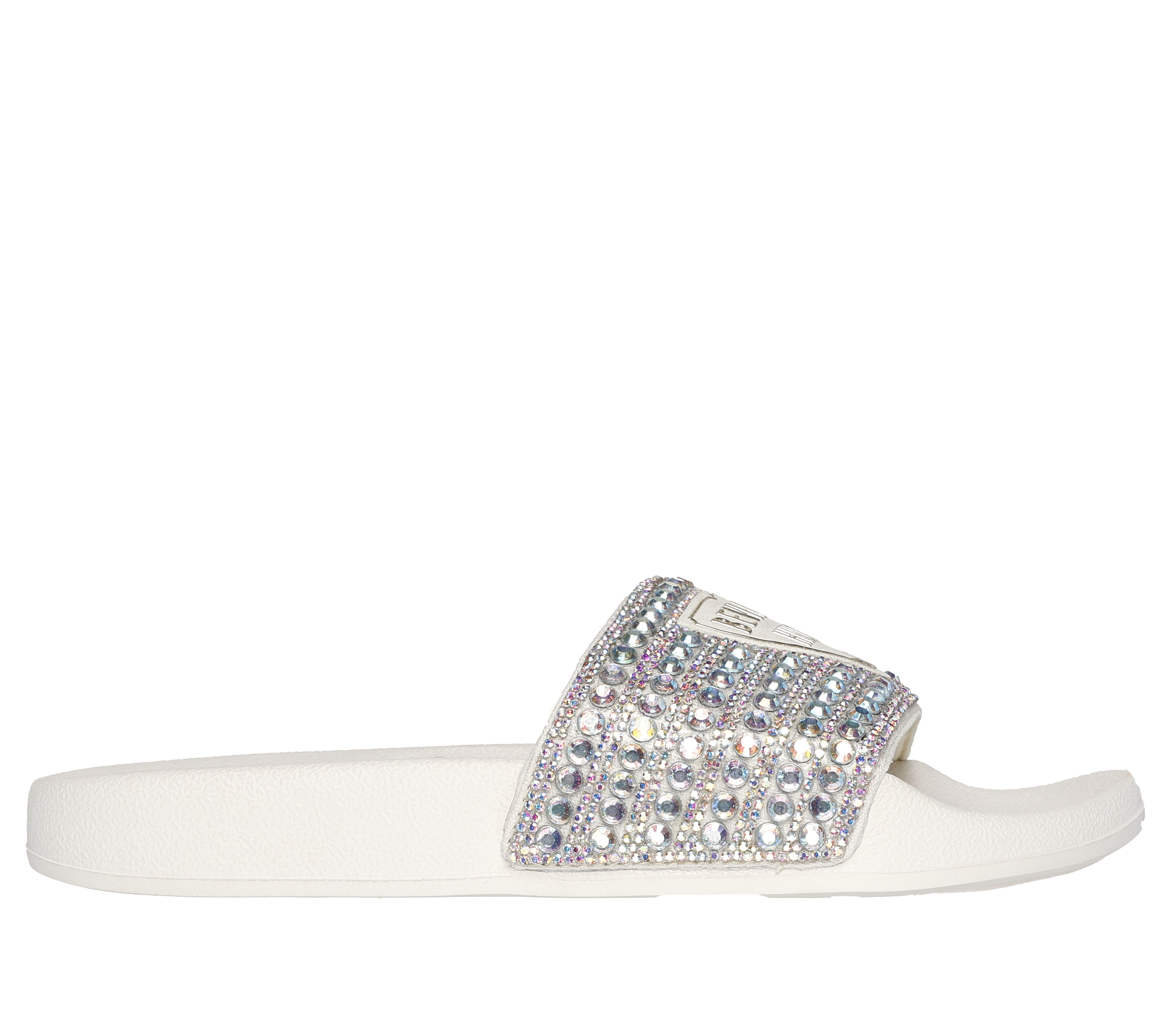White glitter sliders cheap