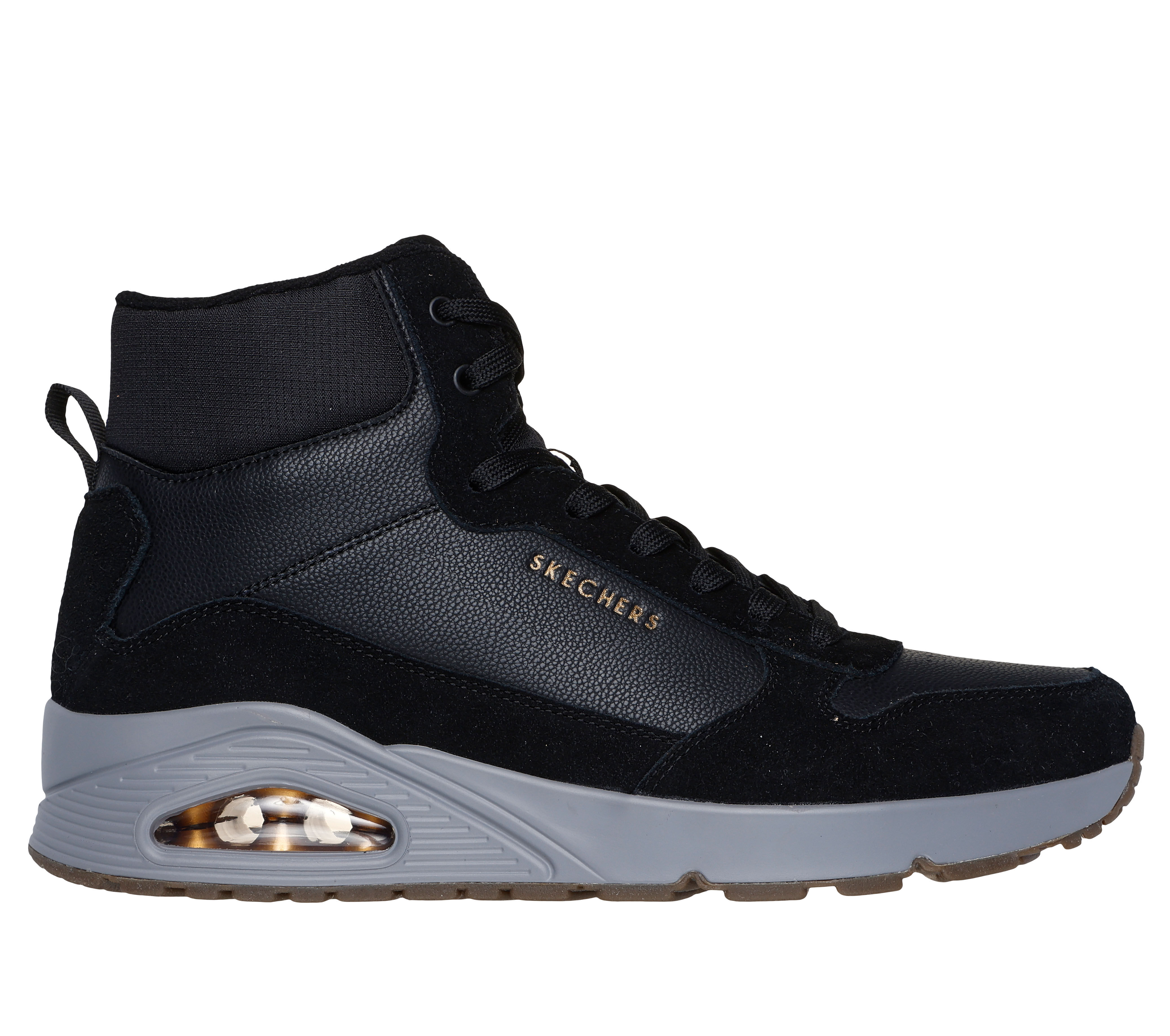 Black skechers high tops store