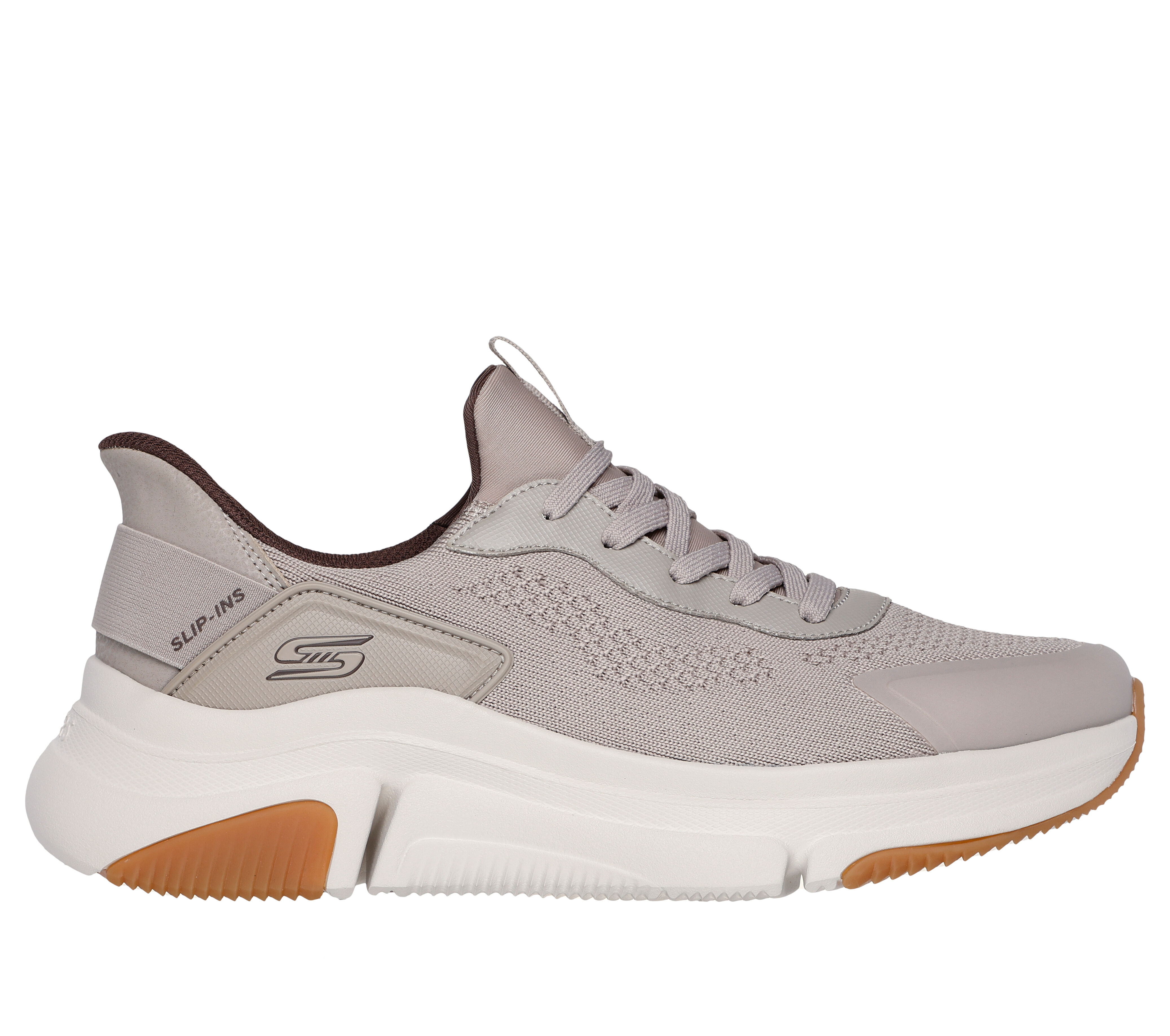 Skechers Men s Slip ins BOBS Sparrow Flex Sneaker in Taupe Size 12.0 Medium Width Machine Washable