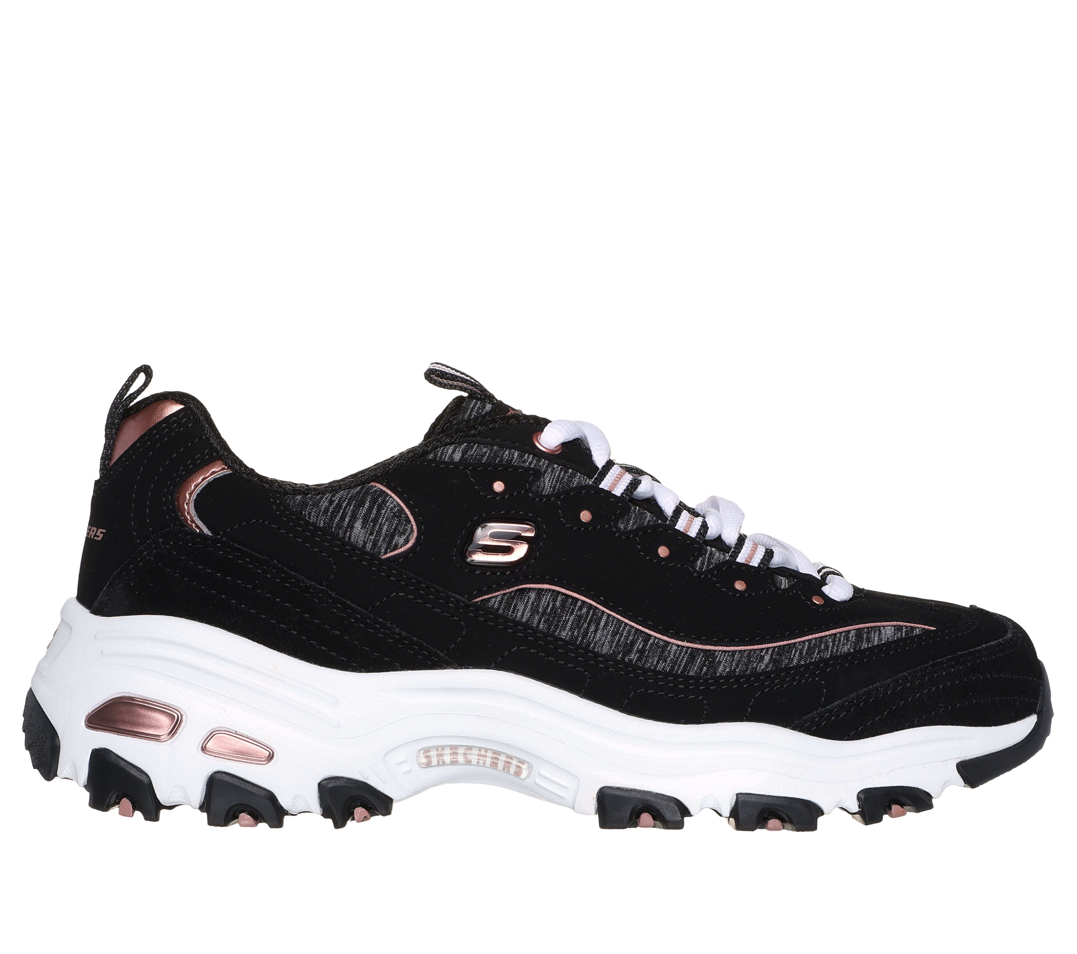Black skechers d'lites store