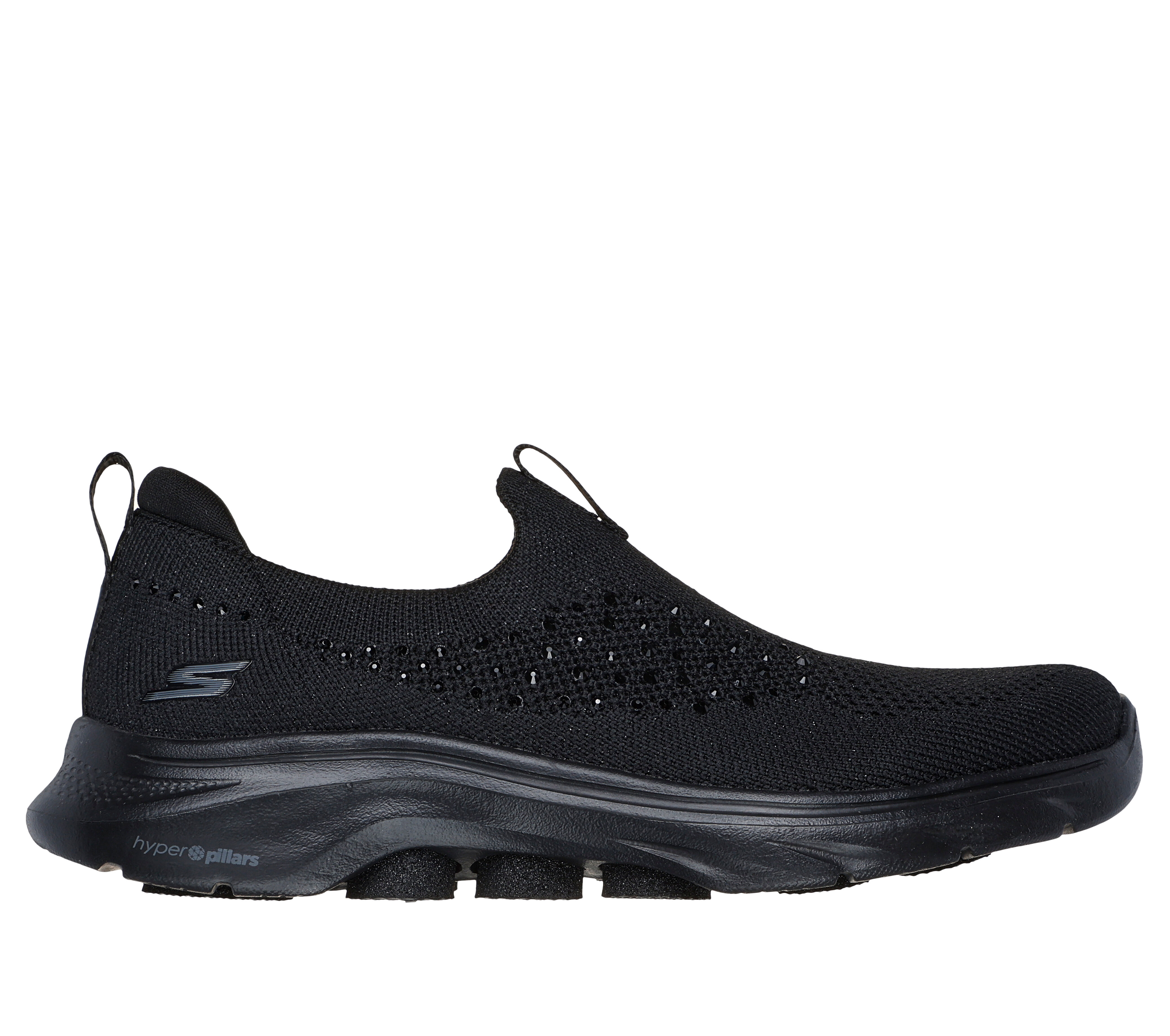 Skechers Women s GO WALK 7 Blink Slip On Shoes in Black Size 6.5 Medium Width