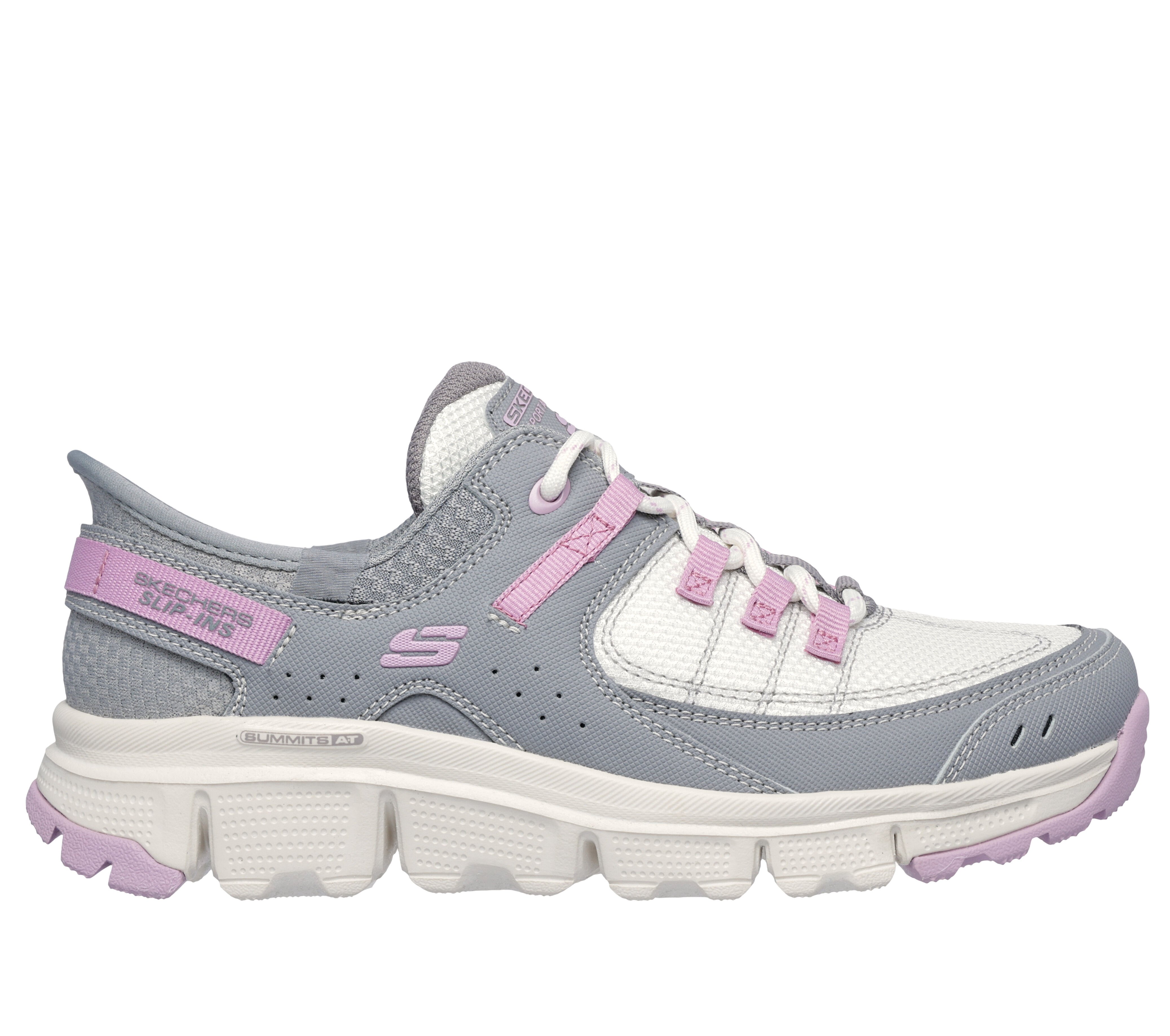 Skechers Women s Slip ins Summits AT Sneaker in Gray Pink Size 9.5 Medium Width
