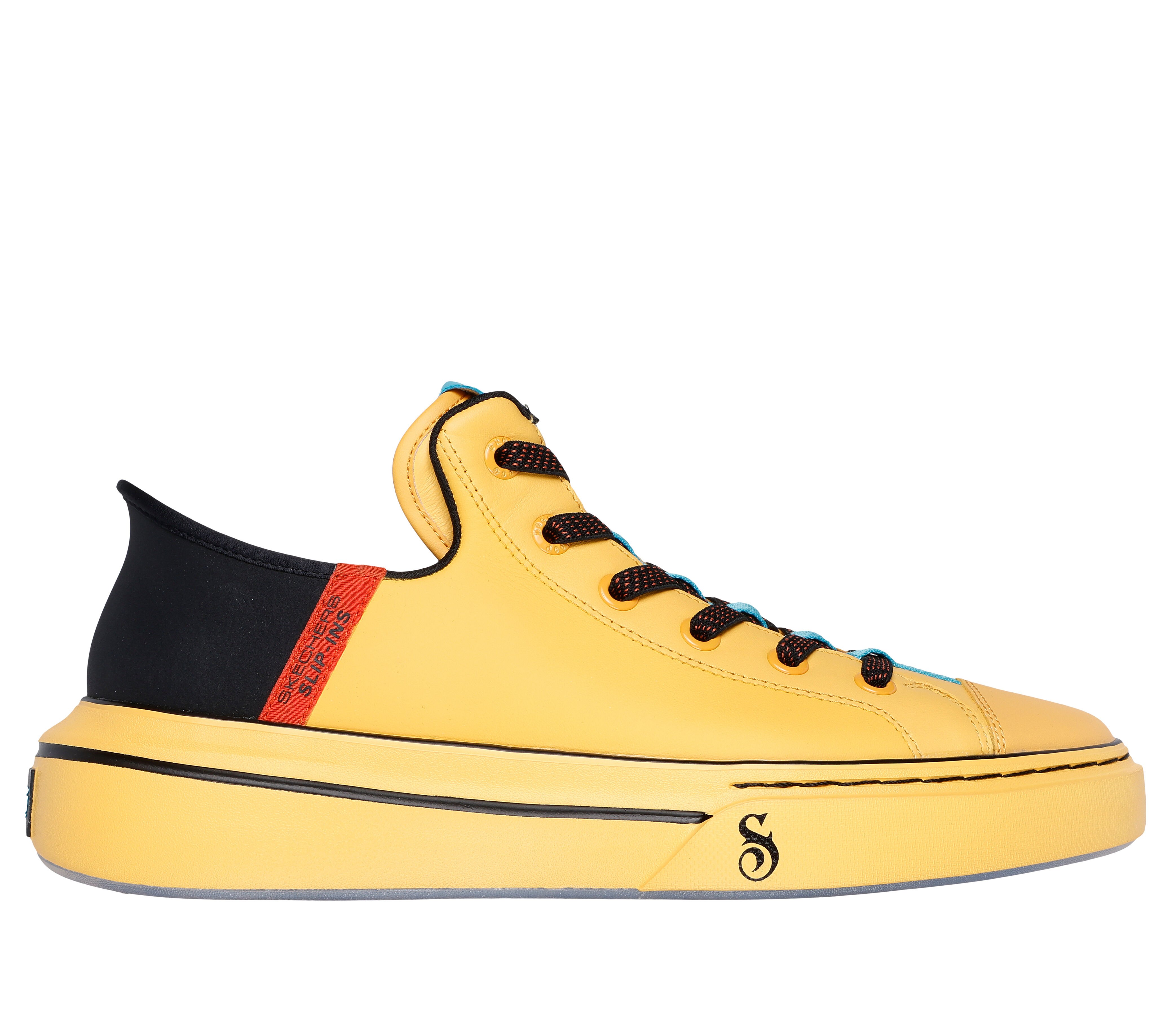 Skechers Men s Premium Leather Slip ins Snoop One OG Sneaker in Yellow Black Size 6.0 Medium Width