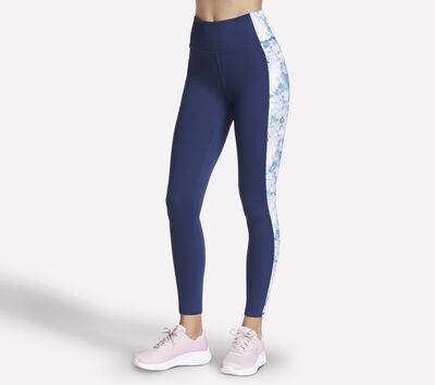 GO WALK Seascape Floral Full Length High-Waisted Legging