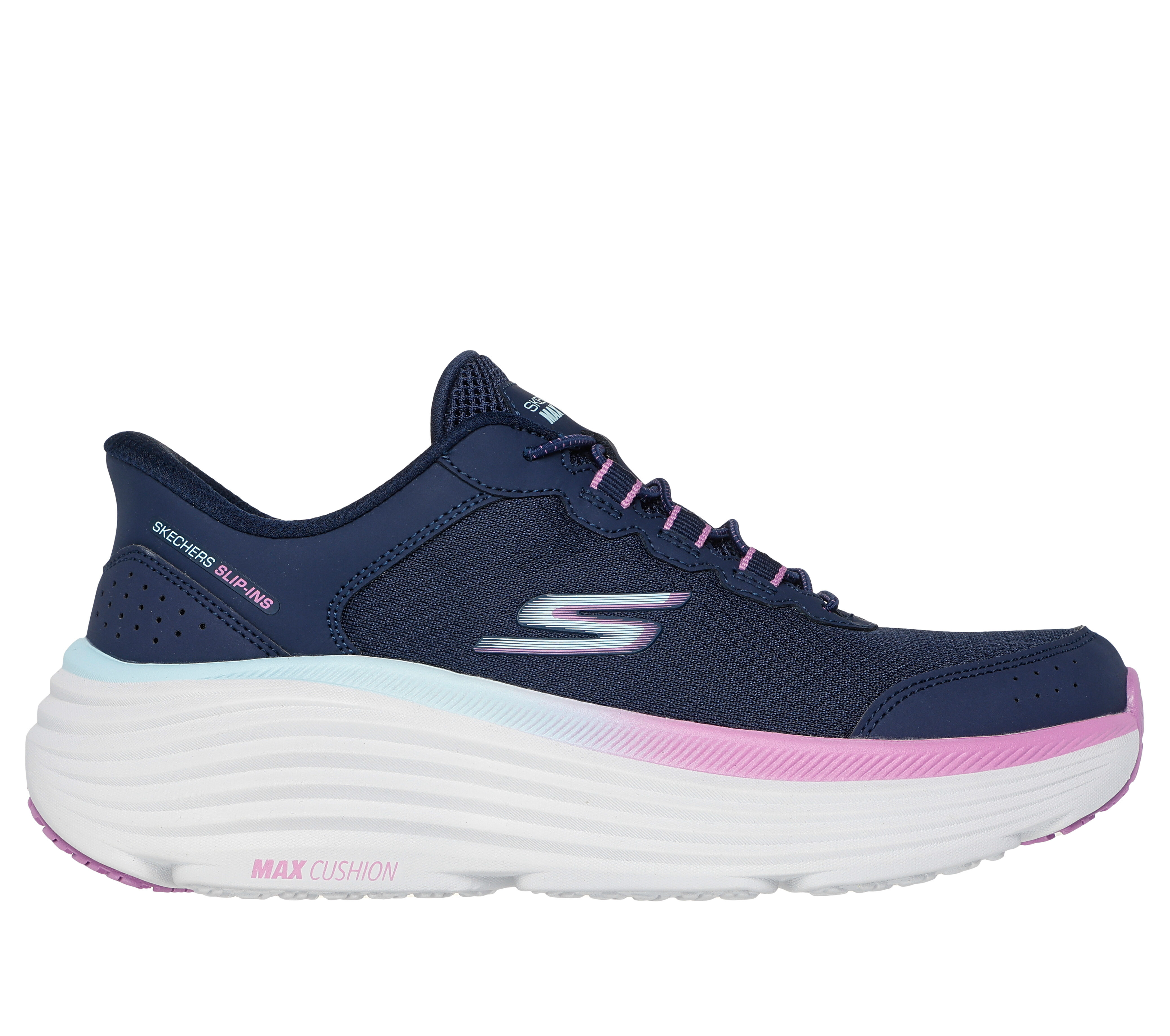 Purple slip on skechers 2025