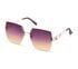 Oversized Rimless Square Sunglasses, OR ROSE, swatch