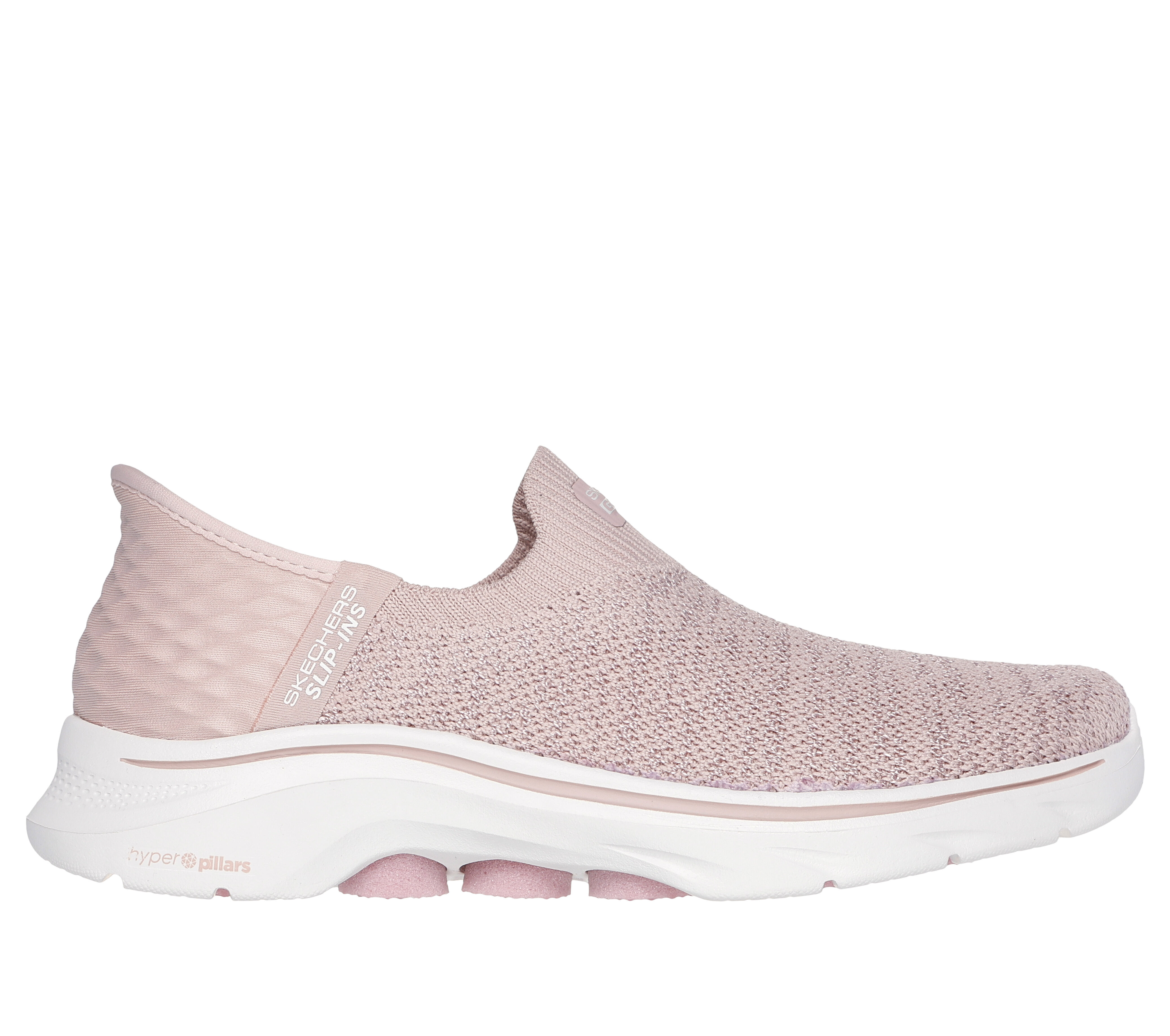 Skechers Women s Slip ins GO WALK 7 Springtime Slip On Shoes in Light Pink Size 7.0 Medium Width Machine Washable