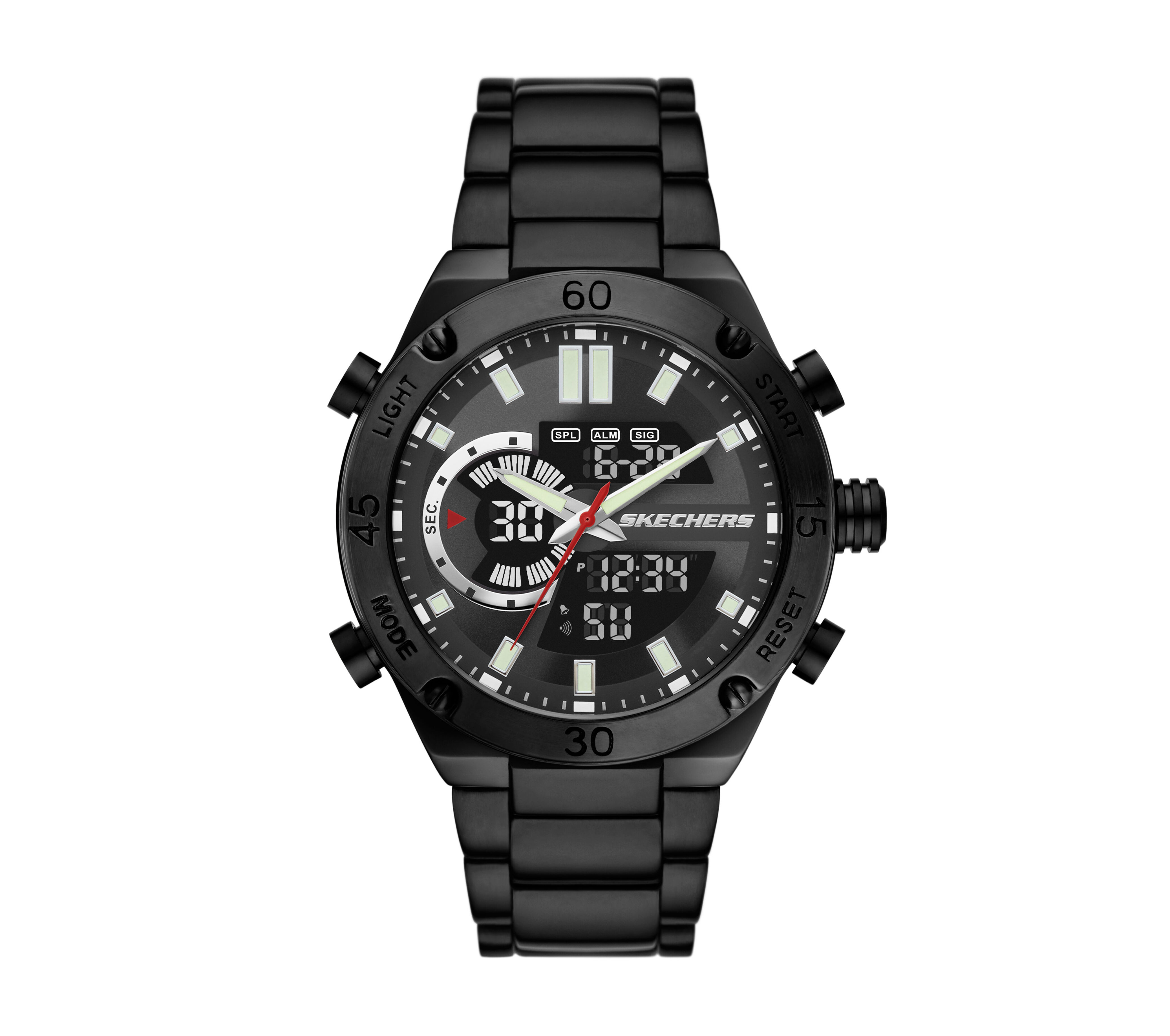 Black discount chrono watch