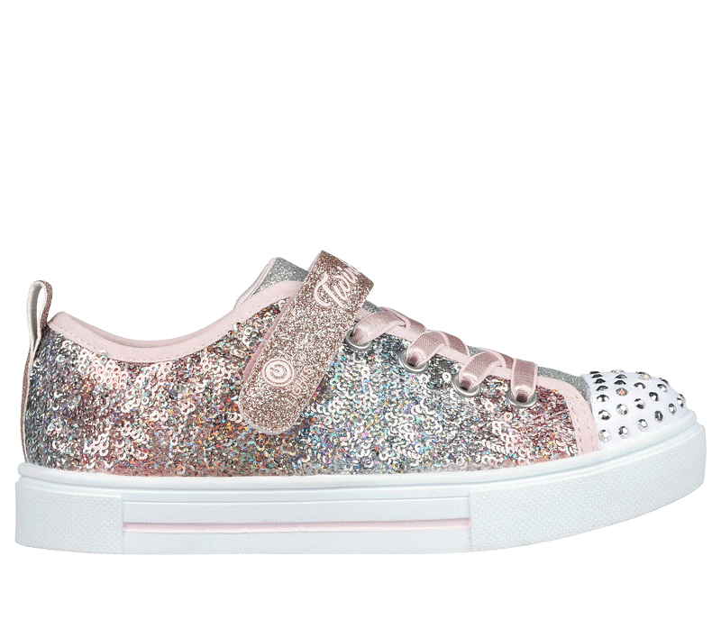 Pink sparkly skechers hot sale