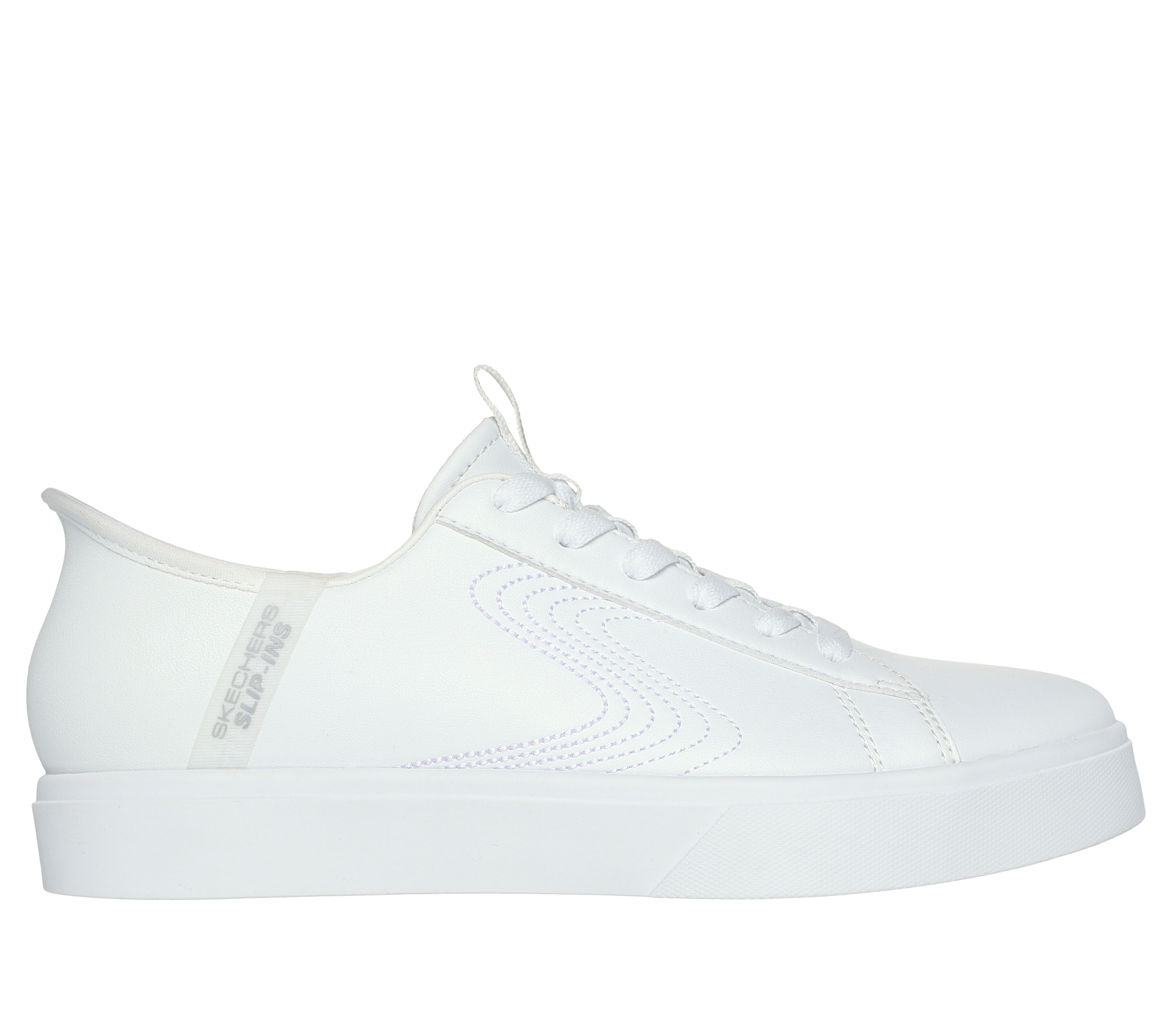 White slip shop on skechers