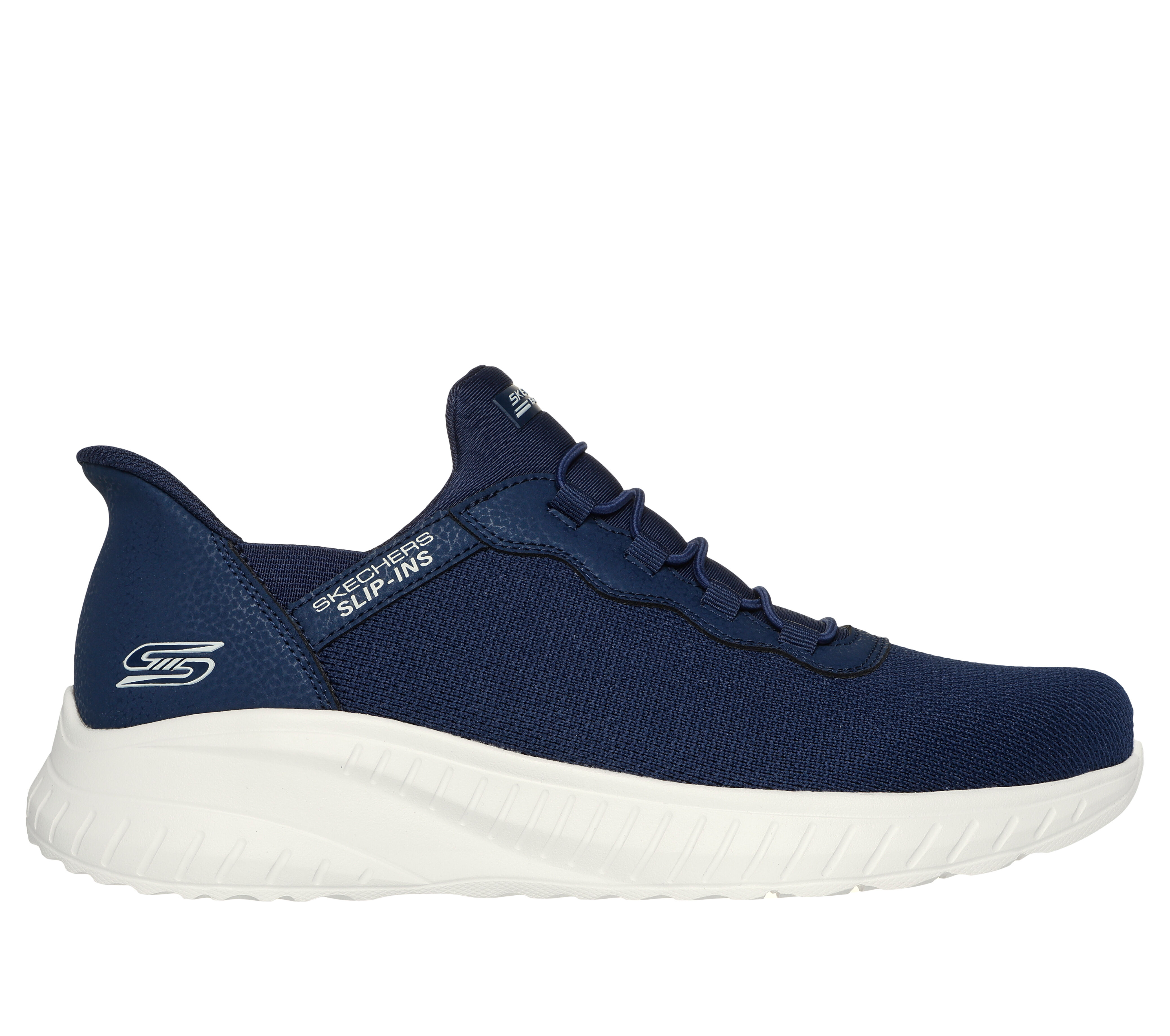 Navy blue online skechers bobs