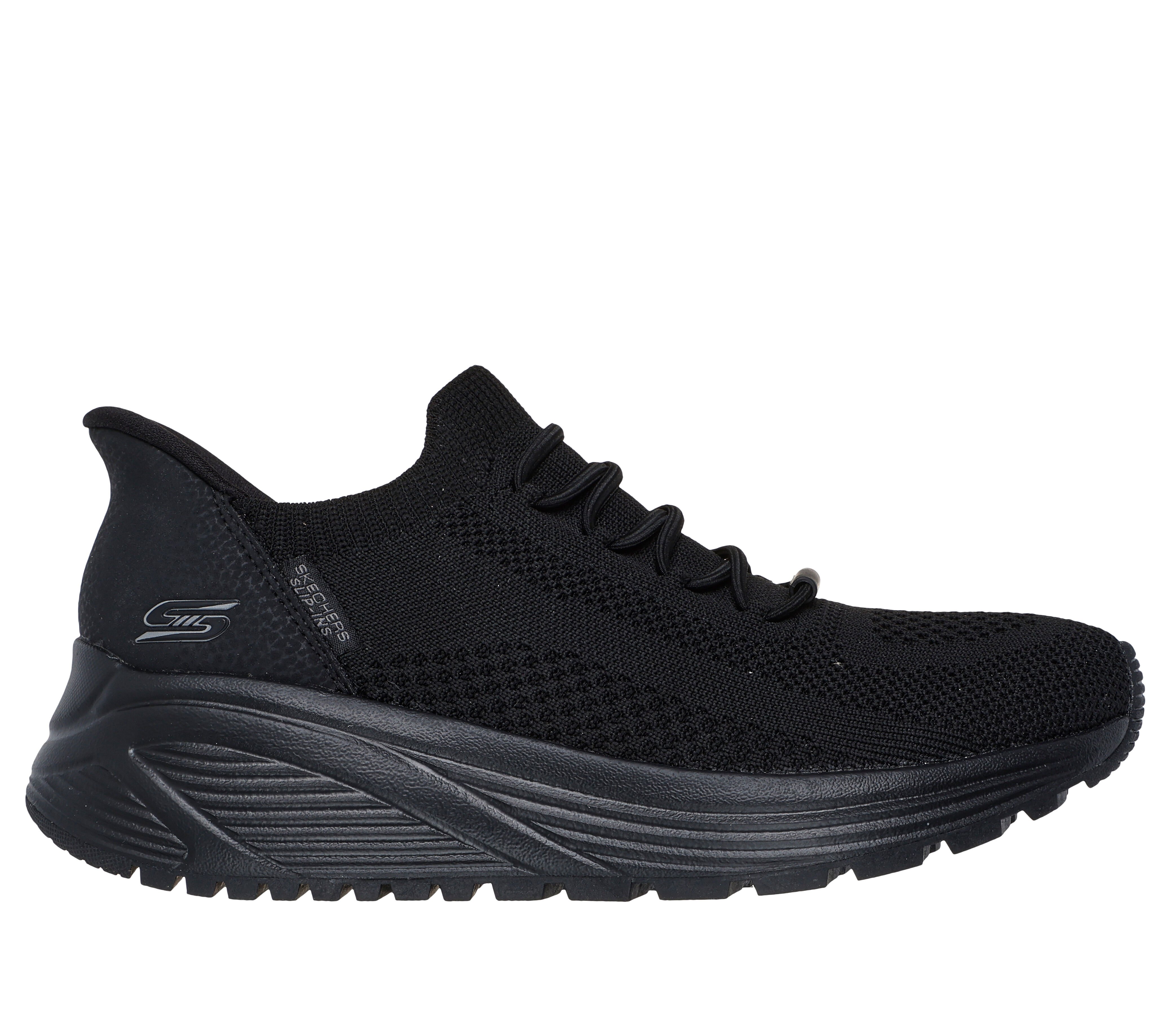 Skechers Women s Slip ins BOBS Sport Sparrow 2.0 Lucky Run Sneaker in Black Size 5.5 Medium Width Machine Washable