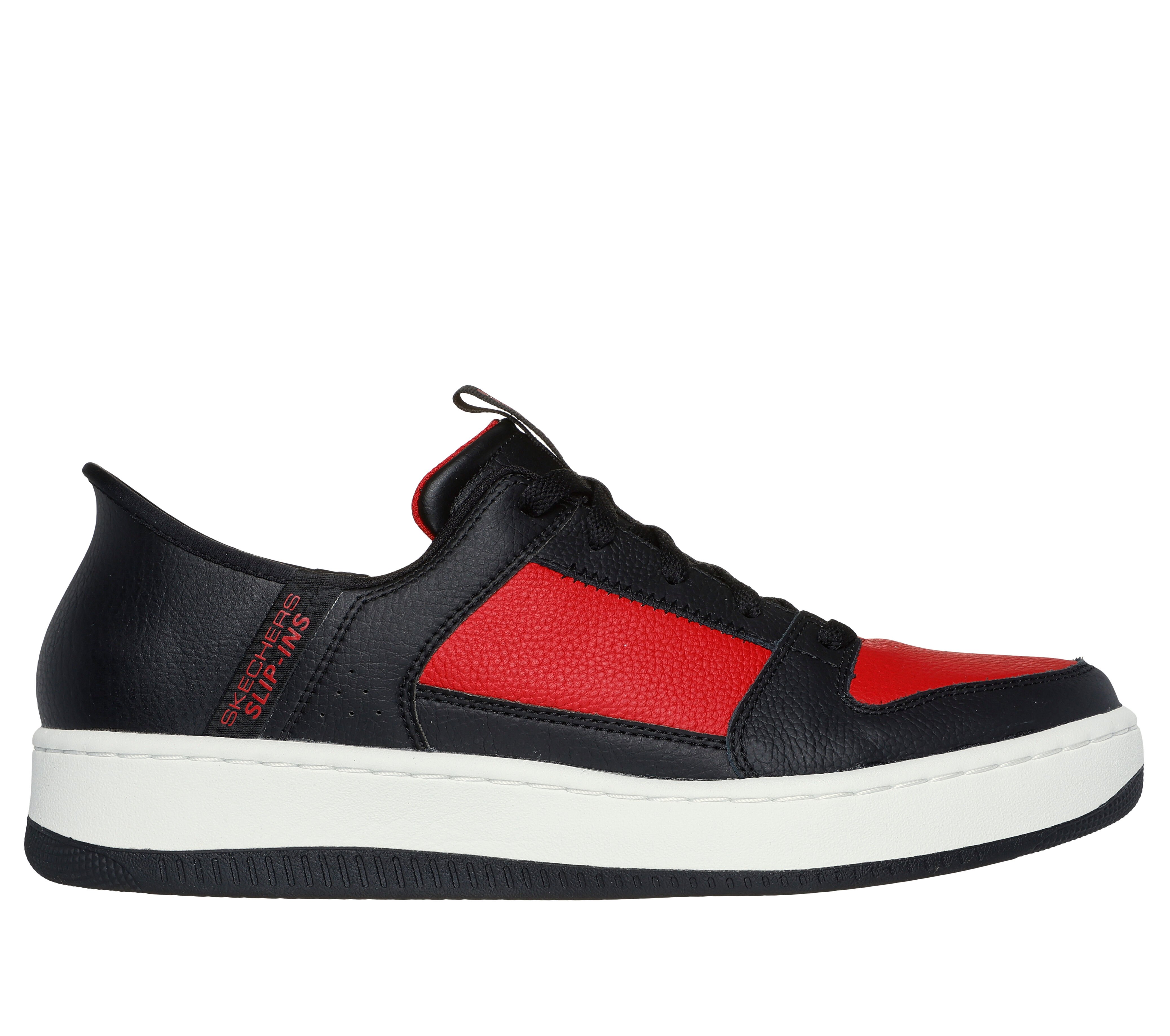 Black red sneakers on sale