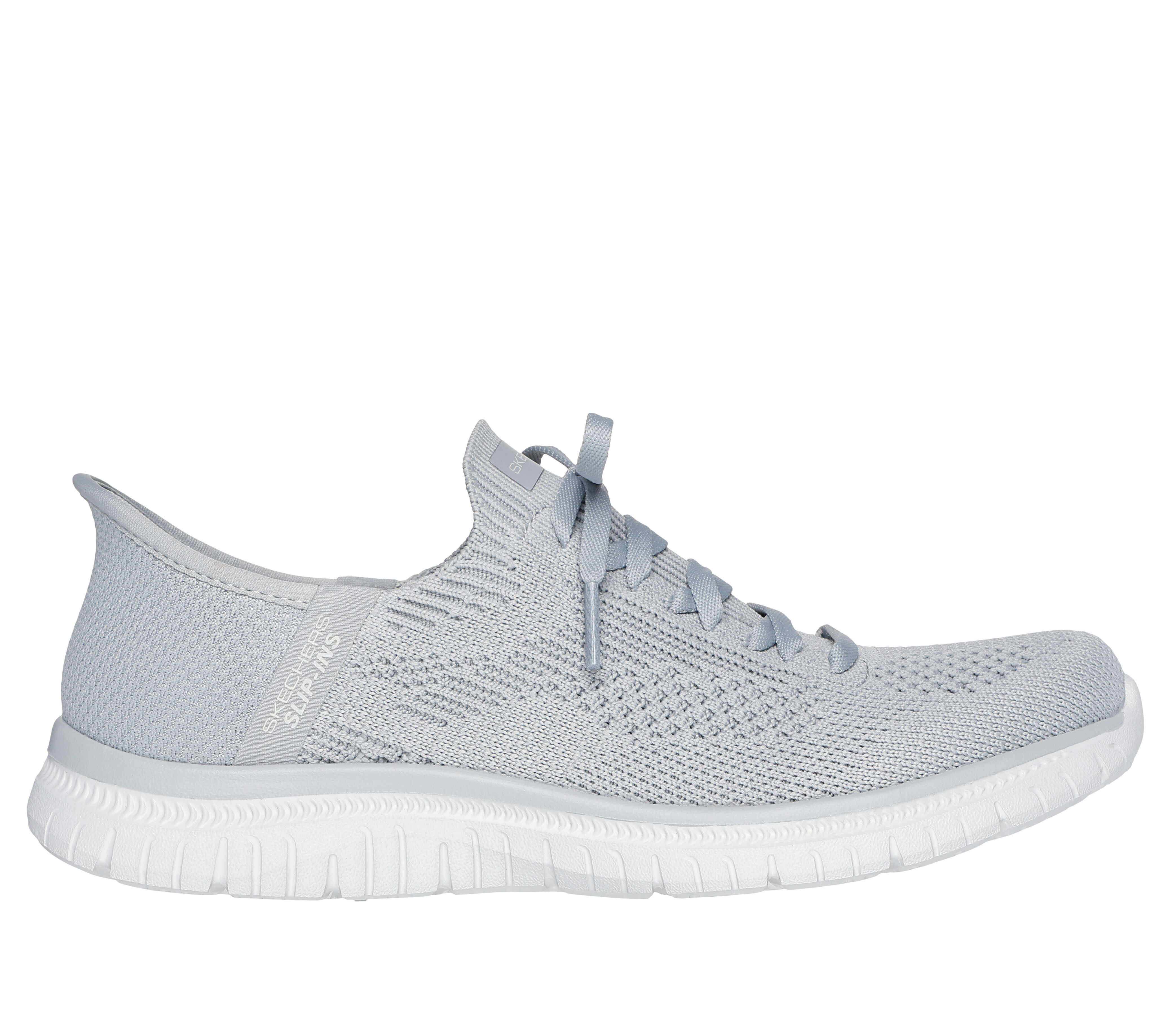 Skechers Women s Slip ins Virtue Divinity Slip On Shoes in Gray Size 9.0 Vegan Medium Width Machine Washable