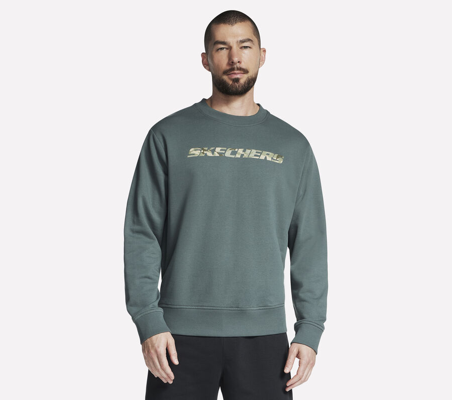 Heritage Camo Crew, VERT / NOIR, largeimage number 0