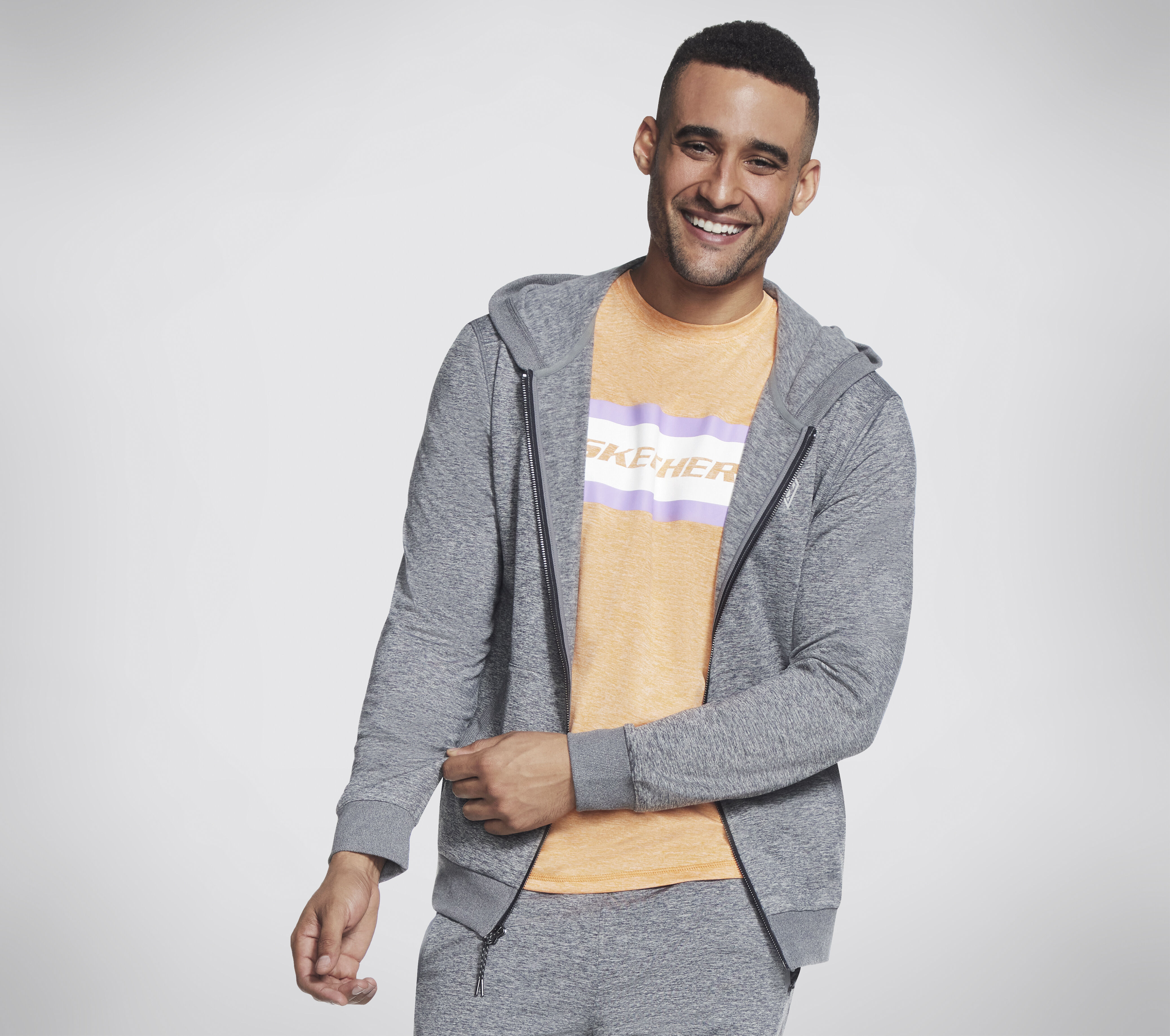 Skechers deals hoodie silver