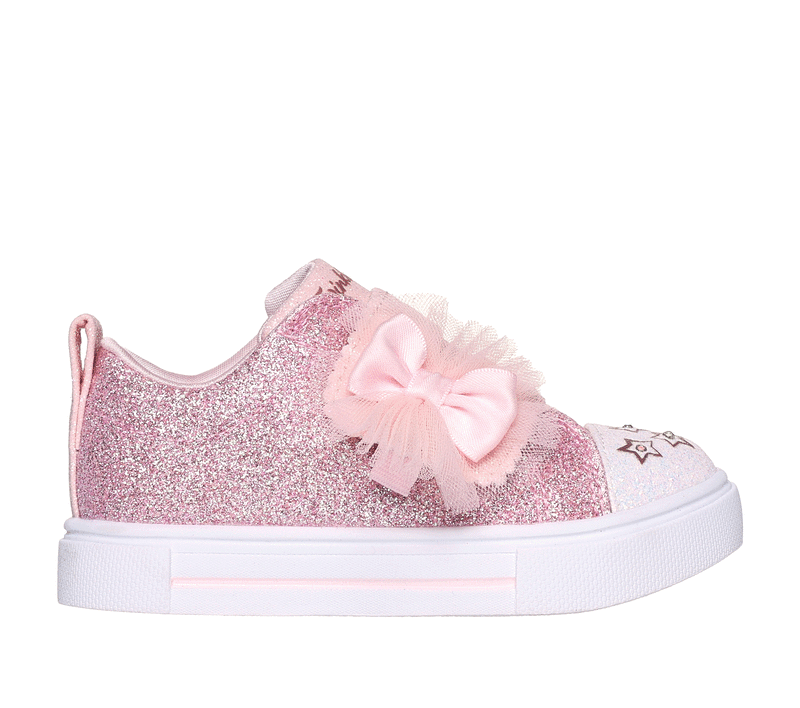 Girls Skechers Twinkle Sparks Glitter Gems Shoes Toddler 7T Pink