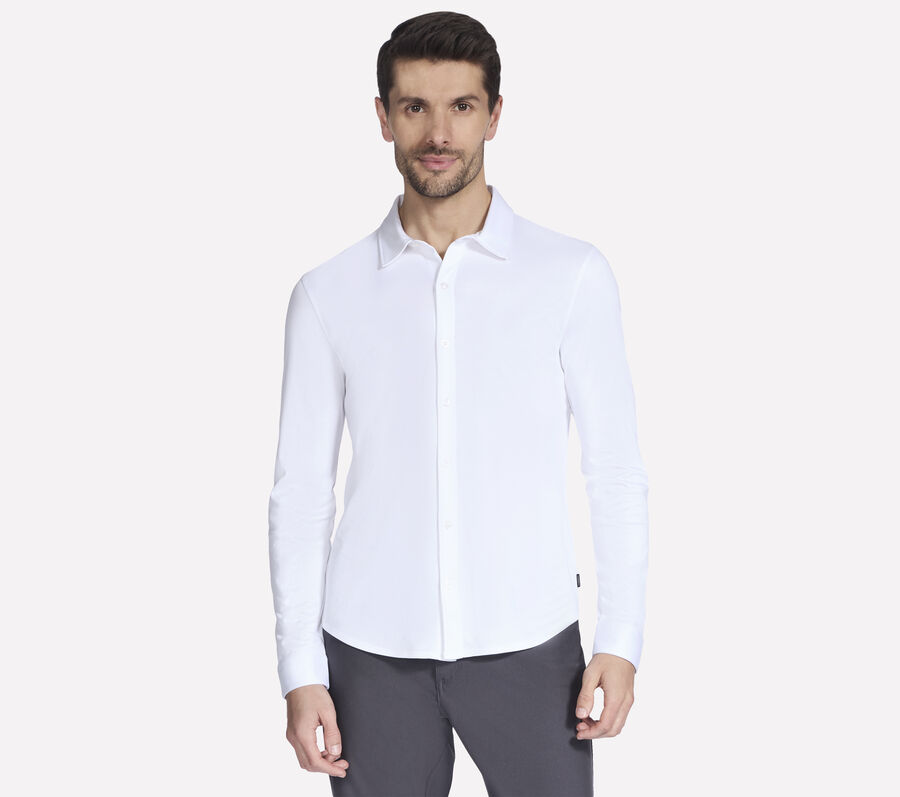 GO DRI Off Duty Button Down Shirt, BLANC, largeimage number 0