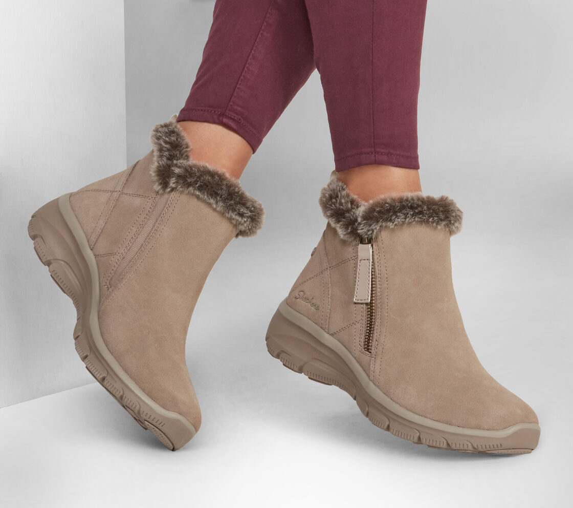 skechers relaxed fit easy going high zip women's ankle boots
