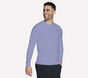 GO DRI All Day Long Sleeve Tee, PURPLE / WHITE / HOT PINK, large image number 2