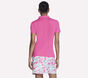 GO GOLF Short Sleeve Birdie Zip Front Polo, WHITE / NEON PINK, large image number 1