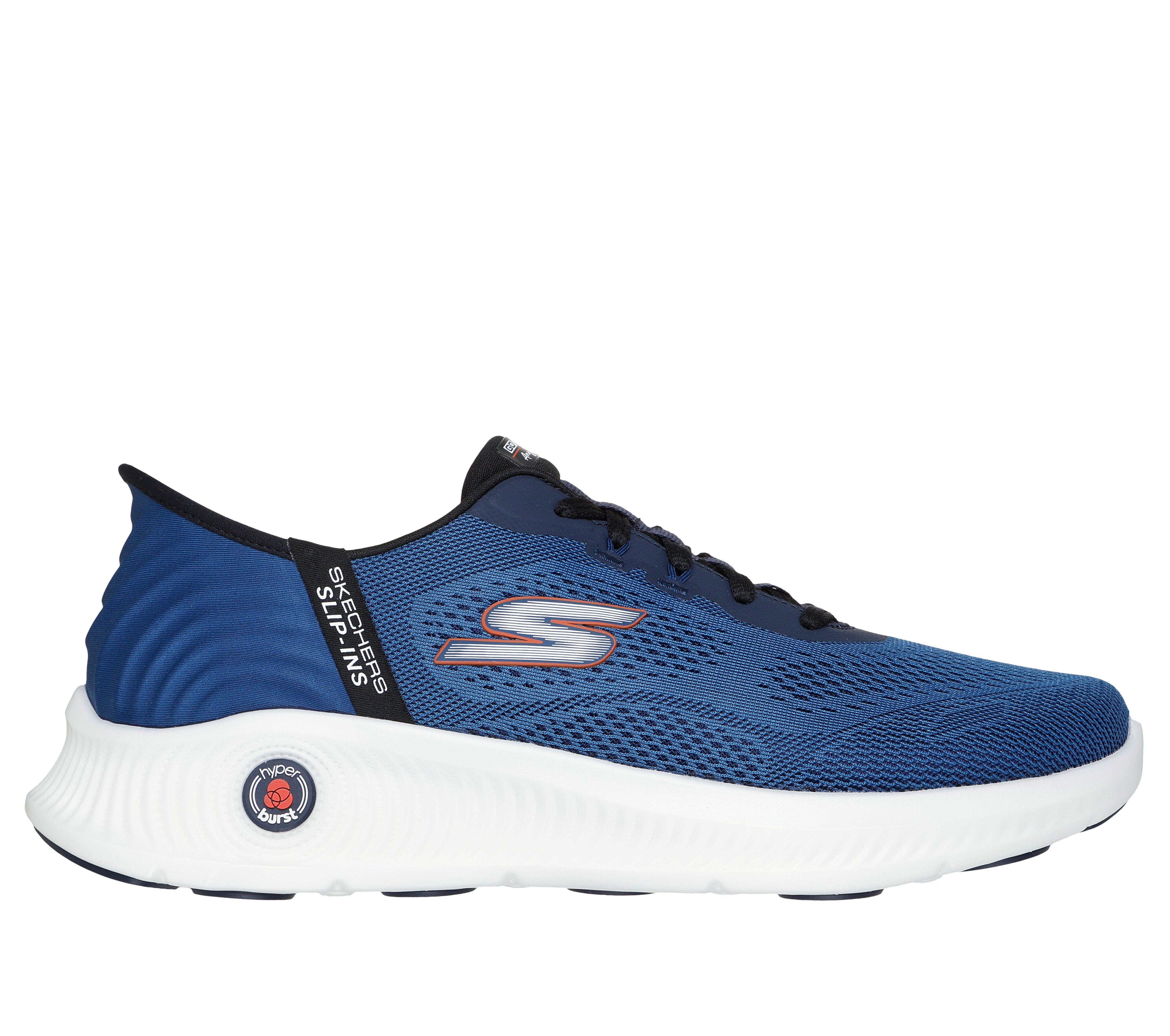 Skechers Men s Slip ins GO WALK Anywhere Worldwide Sneaker in Blue Size 7.0 Vegan Medium Width Machine Washable Arch Fit Hyper Burst