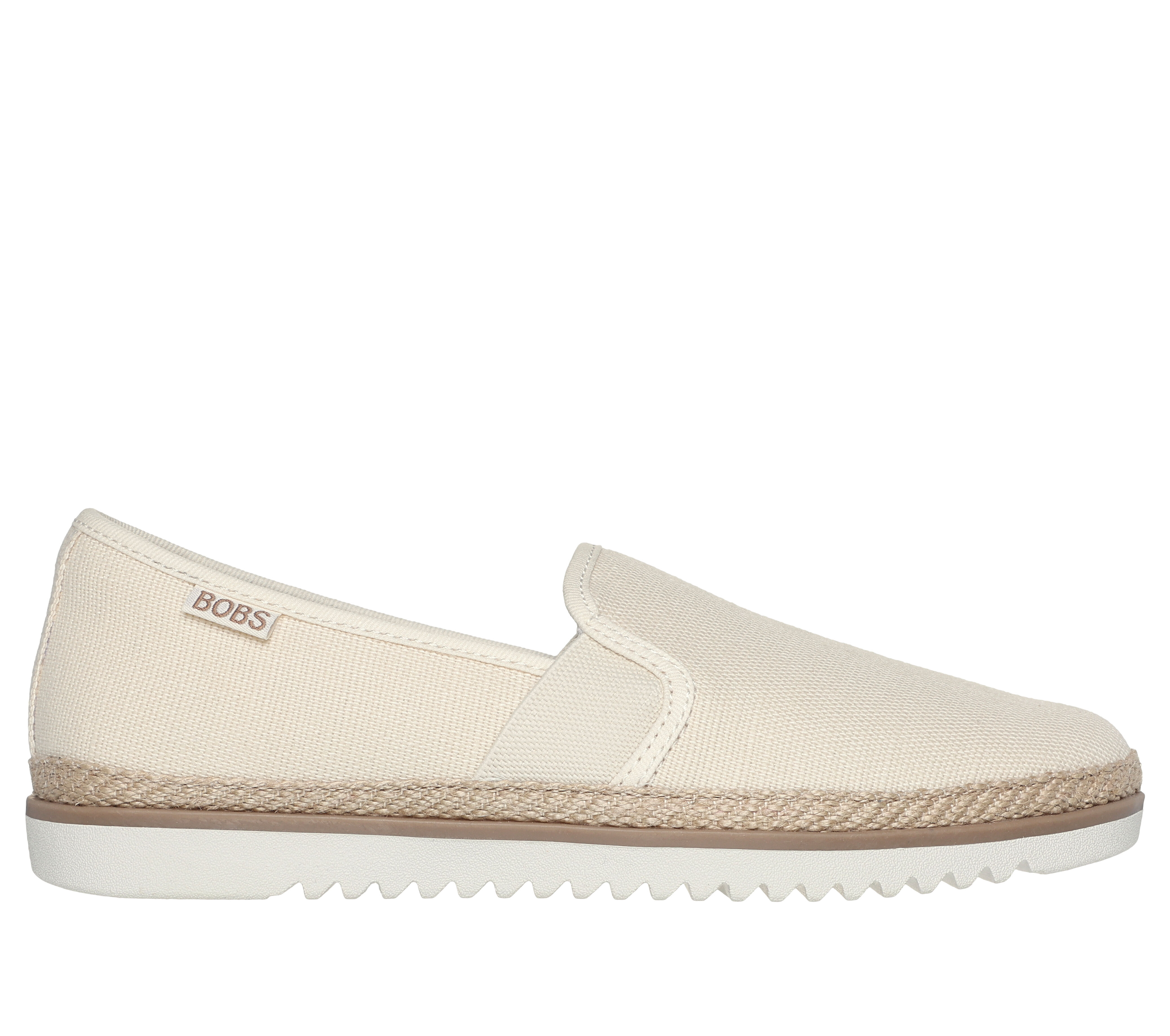 Skechers Women s BOBS Flexpadrille Lo Slip On Shoes in Off White Size 10.0 Vegan Medium Width Machine Washable