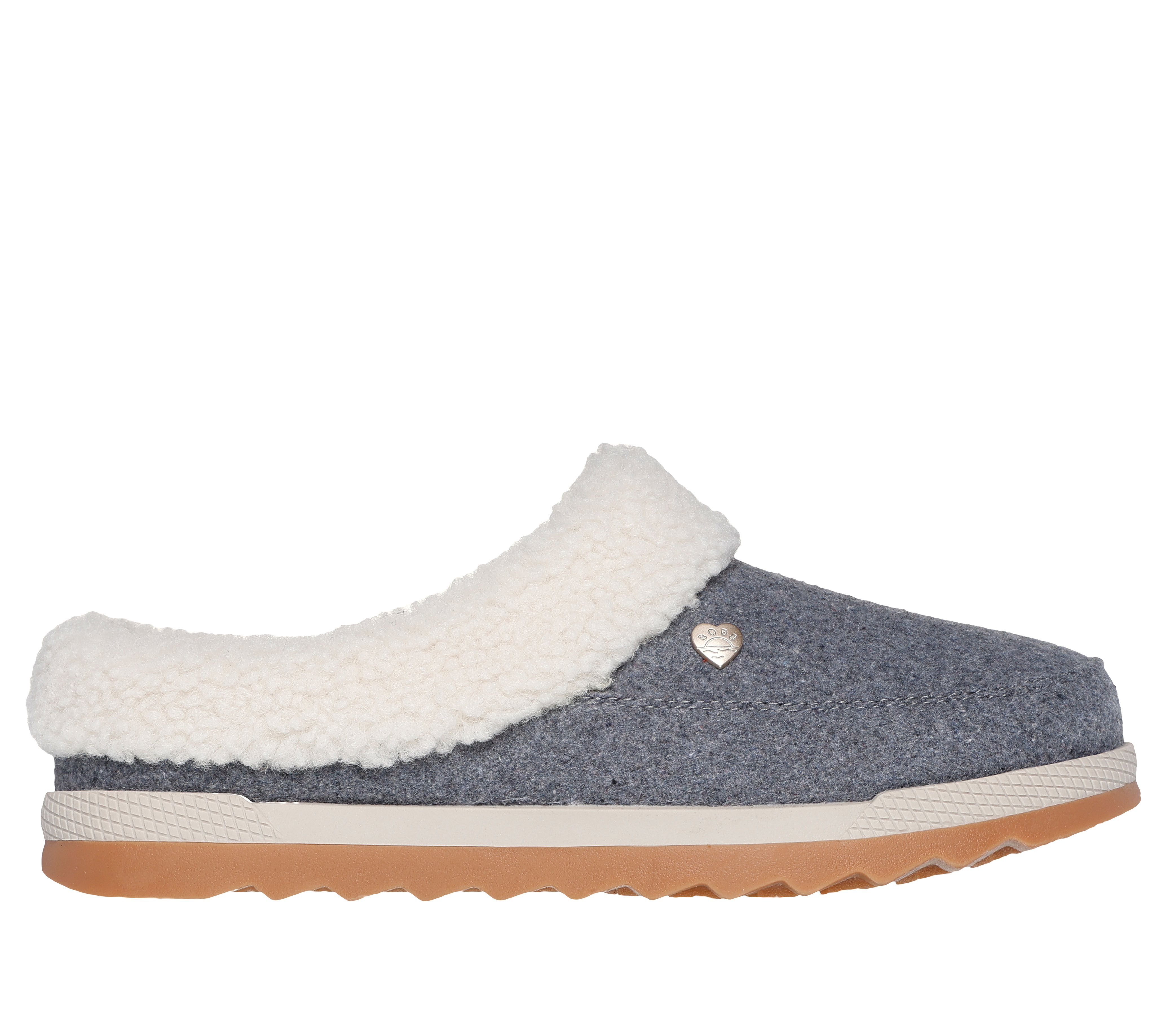 Skechers Women s BOBS Cozy Chill Light Downtime Mule in Gray Size 8.5 Vegan Medium Width