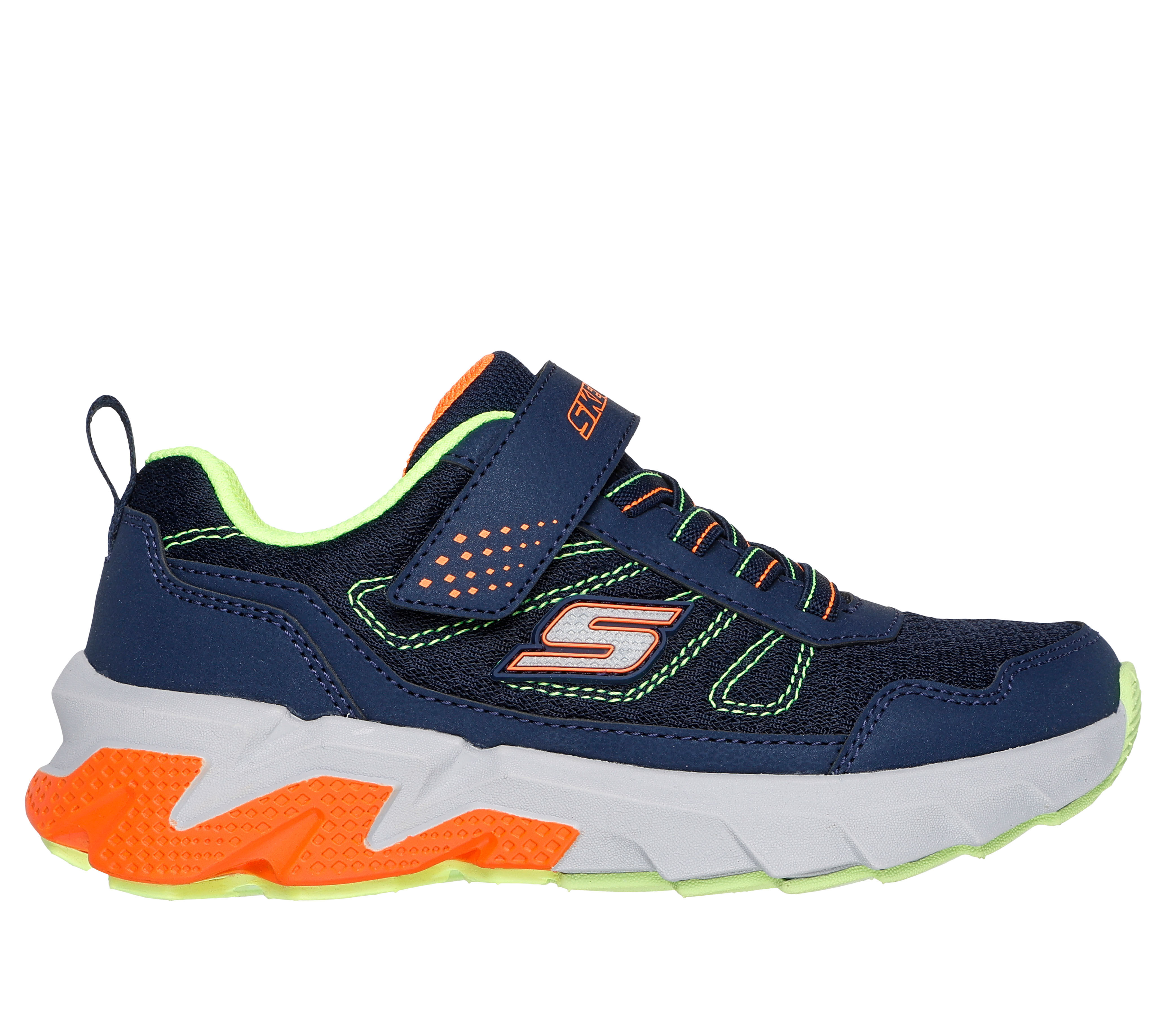 Skechers Boys Elite Sport Spec Stride Running Shoe in Charcoal Size 11 Medium