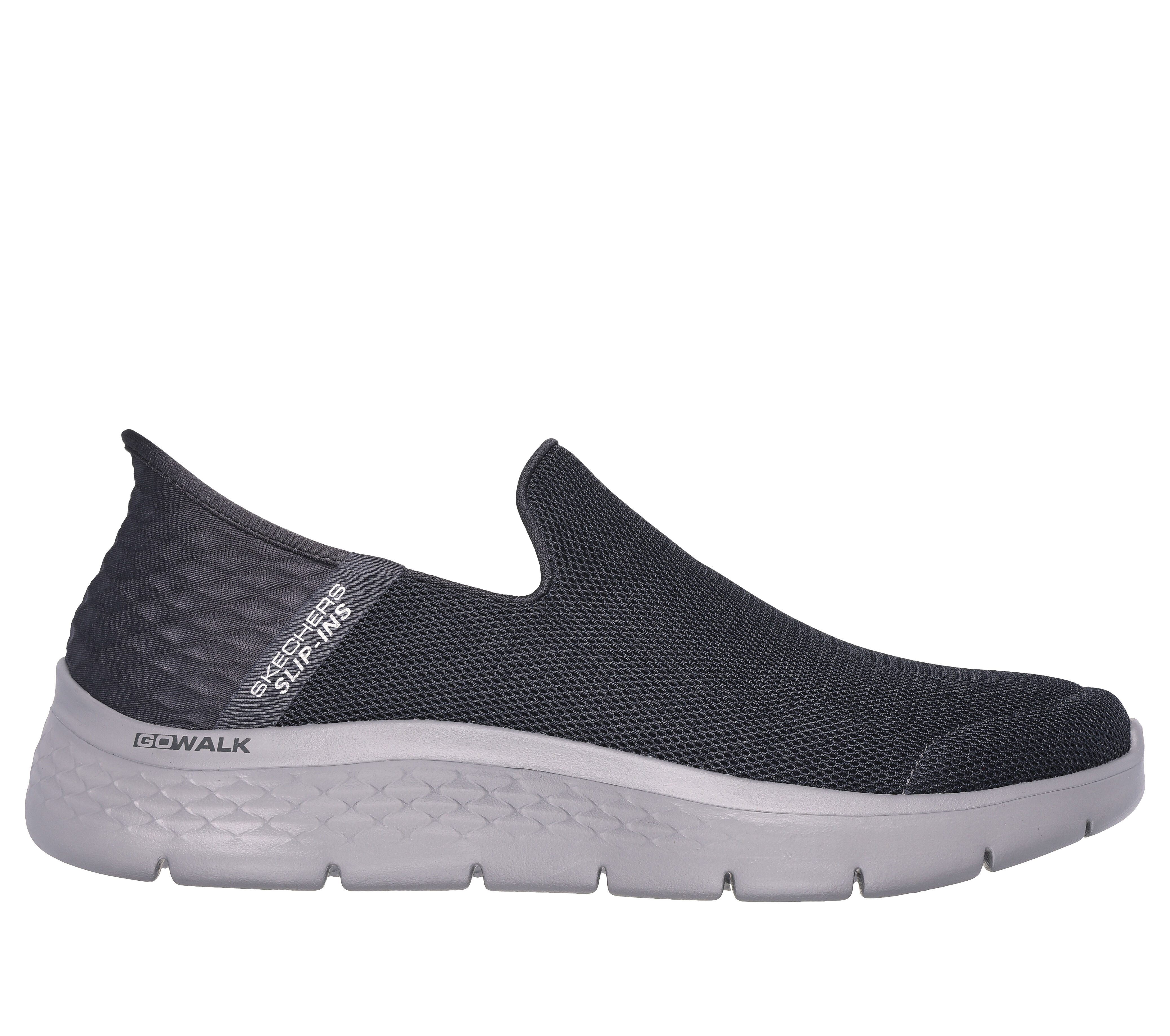 Gray skechers slip on clearance