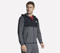 SKECH-KNITS Ultra Go Weekend Full Zip Hoodie, BLACK / CHARCOAL, large image number 3