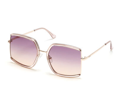Modified Butterfly Semi-Rimless Sunglasses